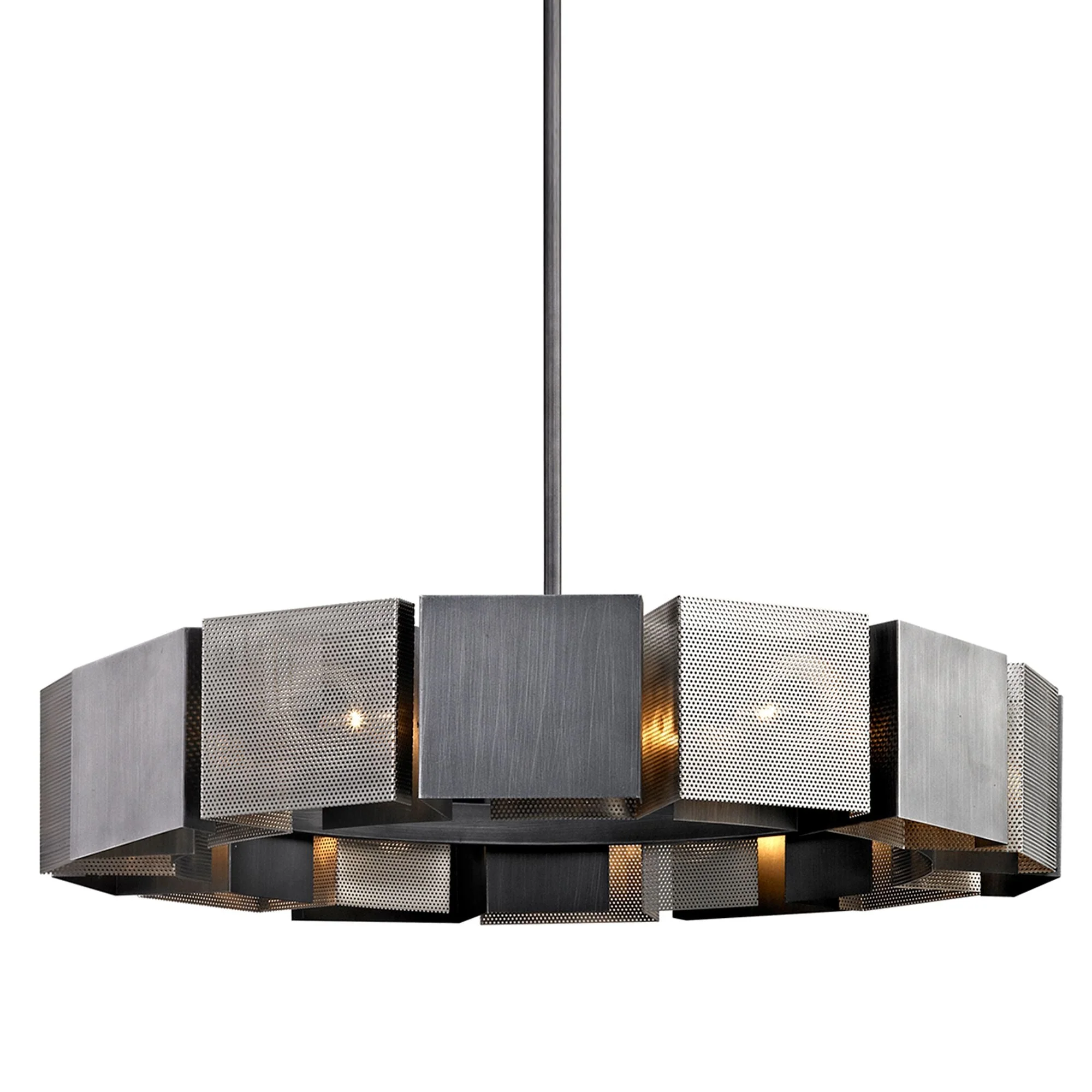 Sierra 50" Wide Distressed Bronze Pendant Light - Image 1