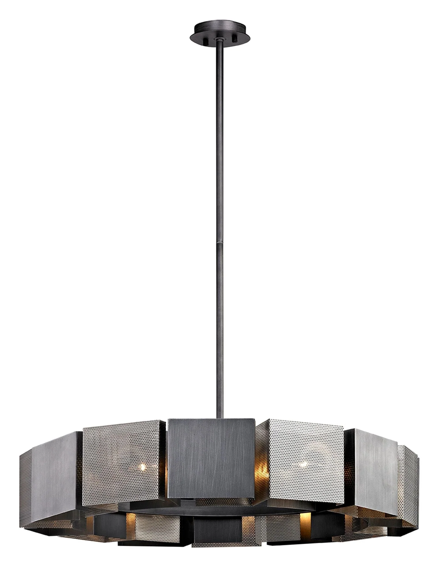 Sierra 50" Wide Distressed Bronze Pendant Light - Image 2