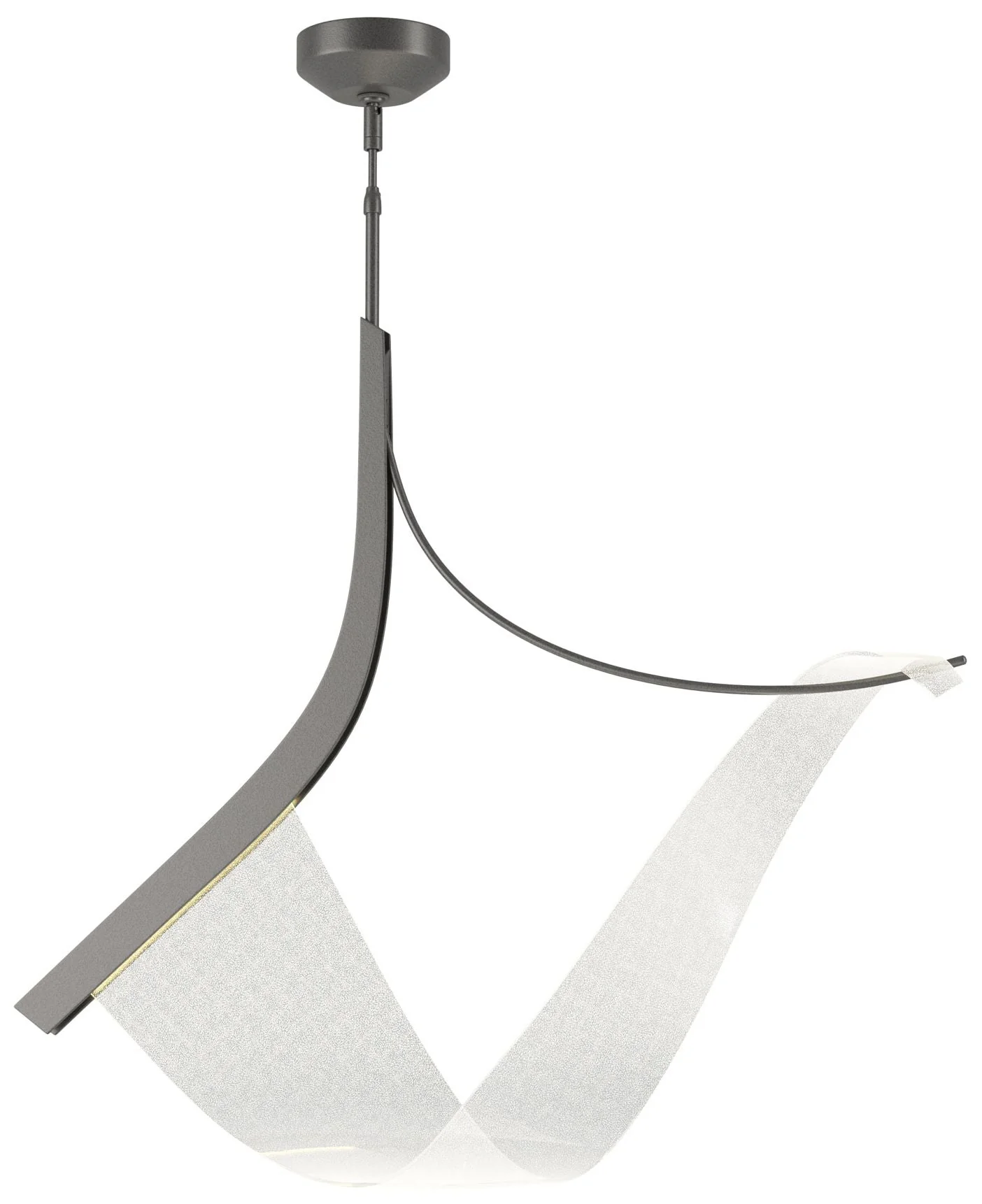 Sling 34.2" Wide Natural Iron Pendant - Image 1