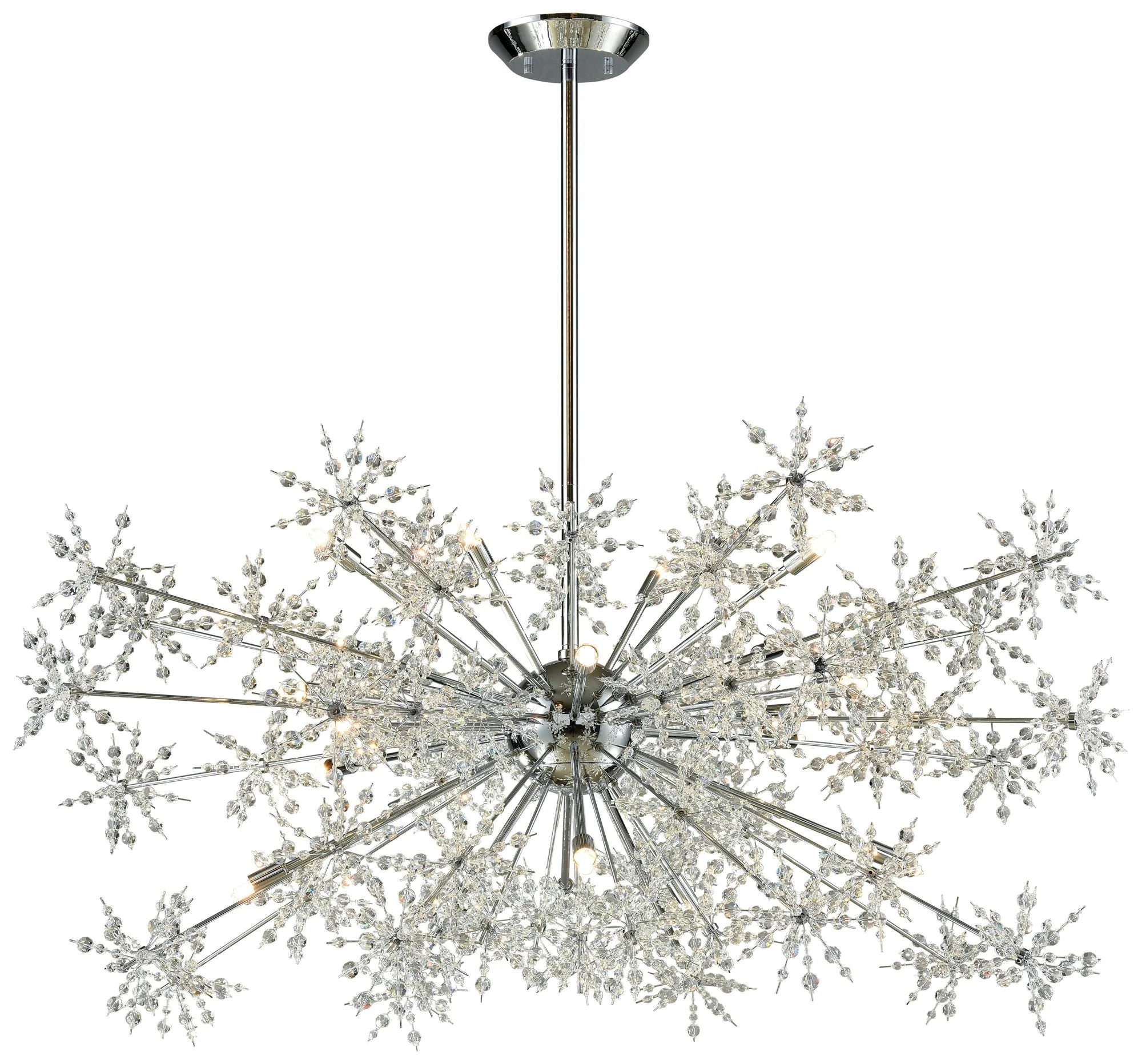 Snowburst 48" Wide 20-Light Chandelier - Polished Chrome - Image 1