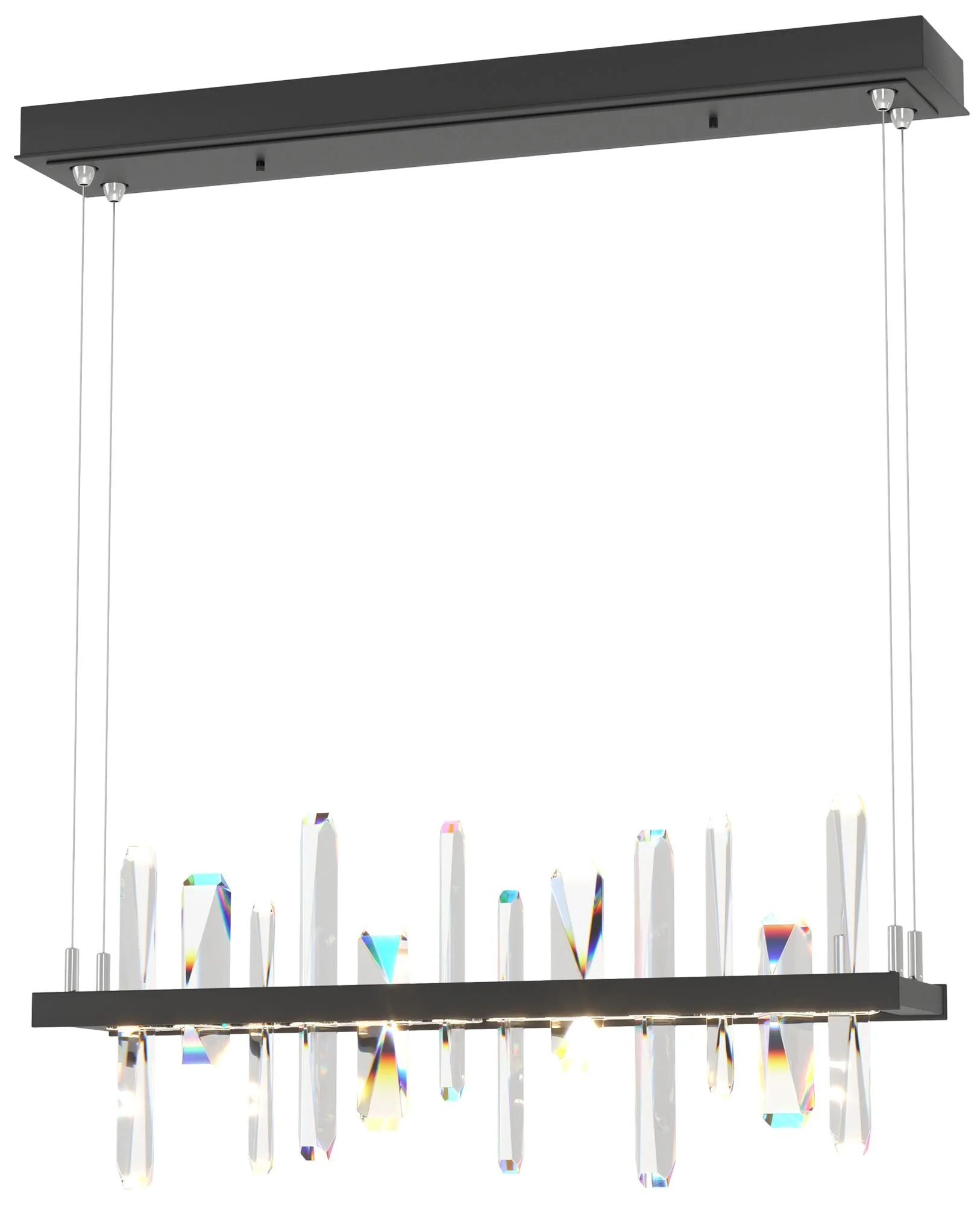 Solitude 25.5"W Crystal Accented Black Standard LED Pendant - Image 1