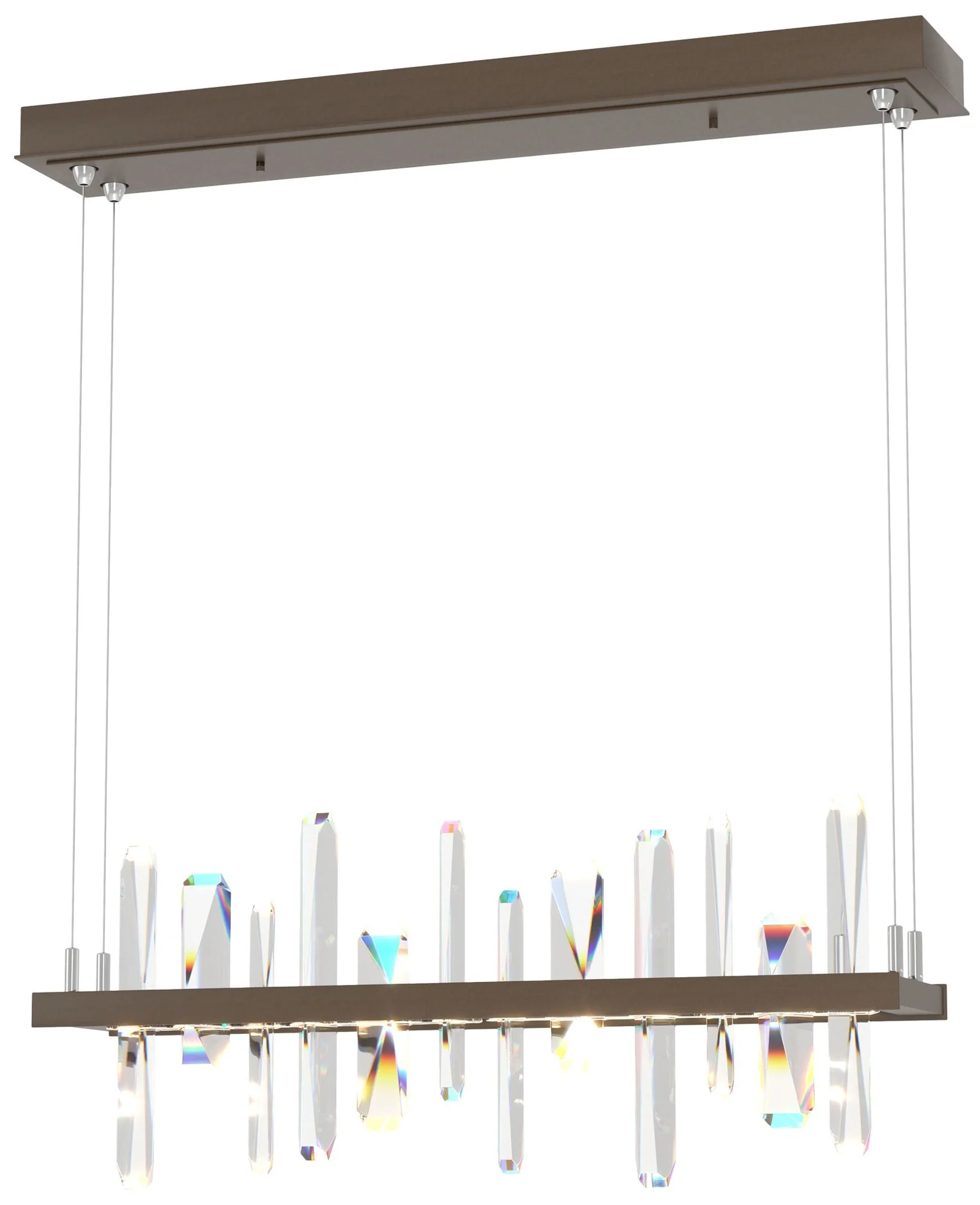 Solitude 25.5"W Crystal Accented Bronze Standard LED Pendant - Image 1