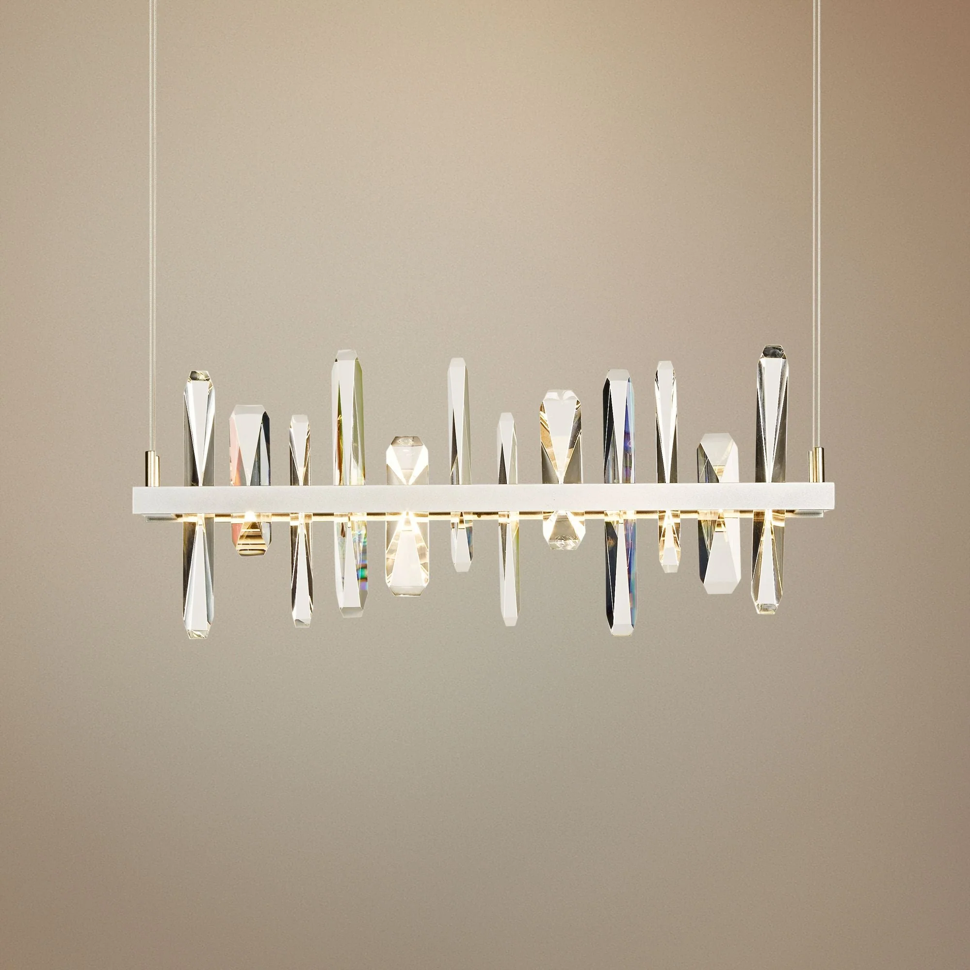 Solitude 25 1/2"W Platinum LED Kitchen Island Light Pendant - Image 1