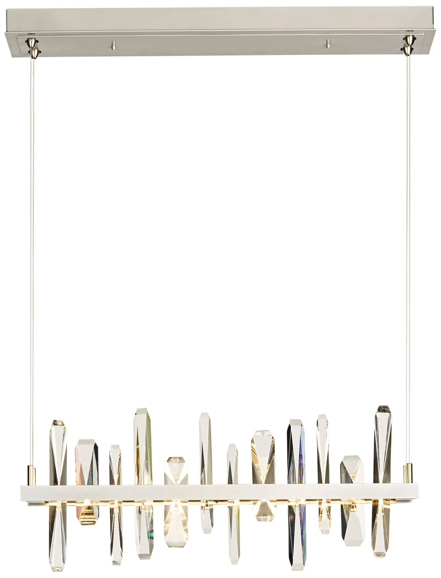 Solitude 25 1/2"W Platinum LED Kitchen Island Light Pendant - Image 3