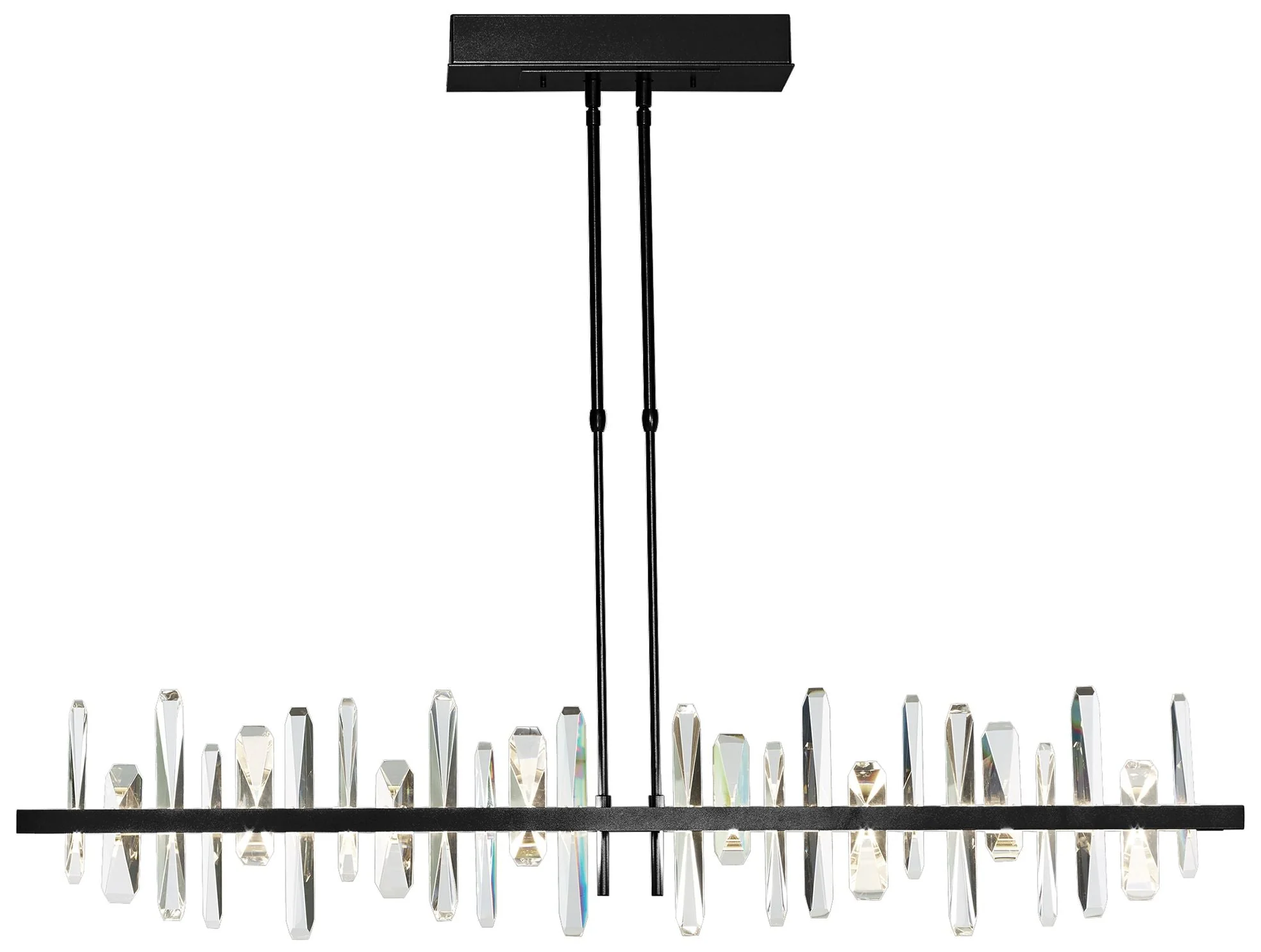 Solitude 51.9" Black & Crystal Short LED Pendant - Image 1