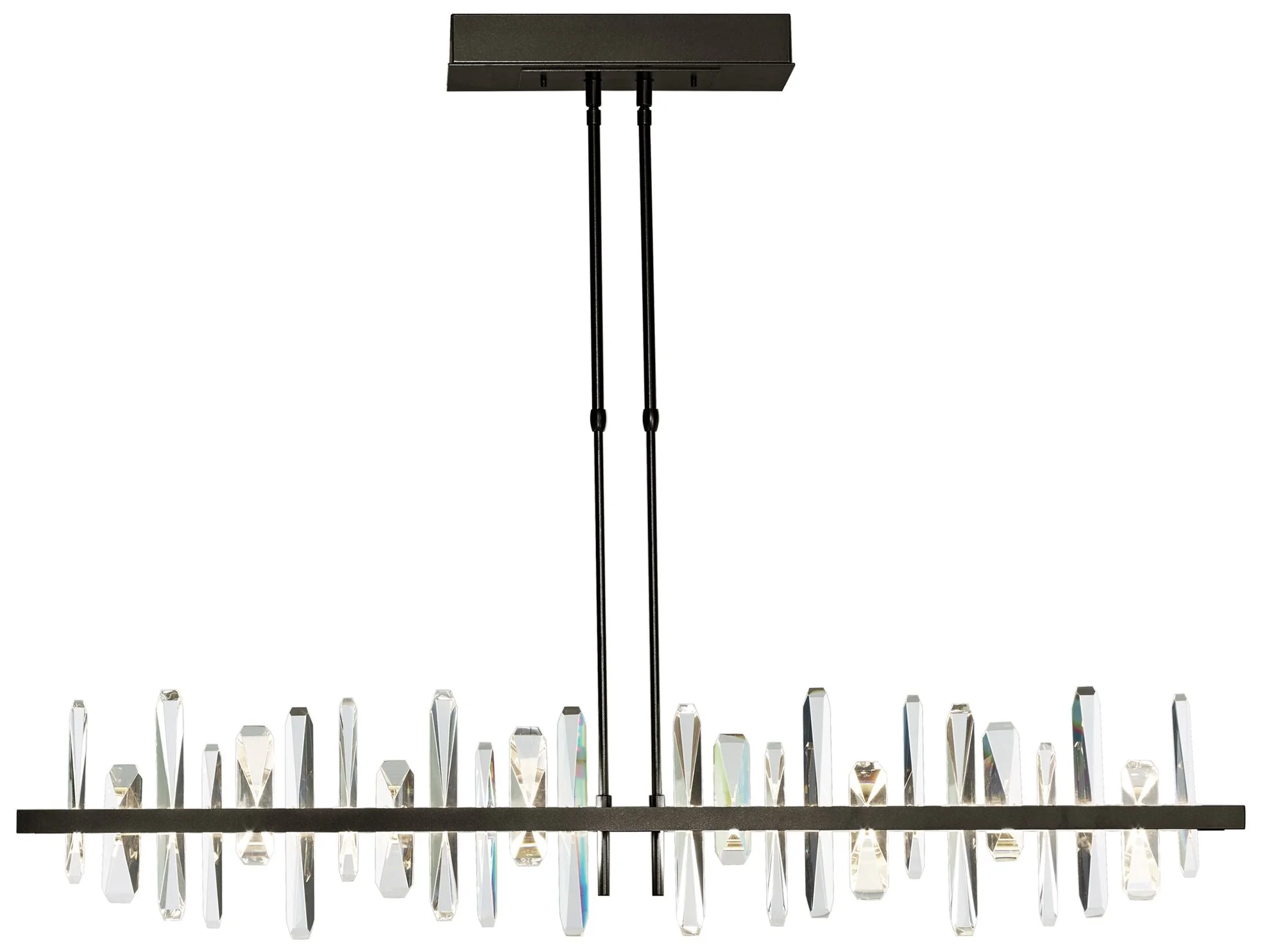 Solitude 51.9" Oil Rubbed Bronze & Crystal Long LED Pendant - Image 1
