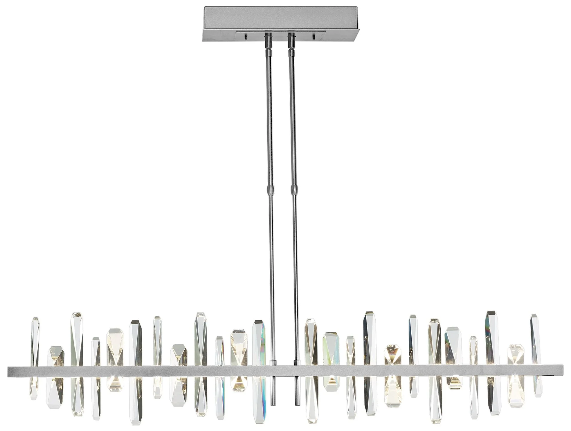 Solitude 51.9" Vintage Platinum & Crystal Short LED Pendant - Image 1