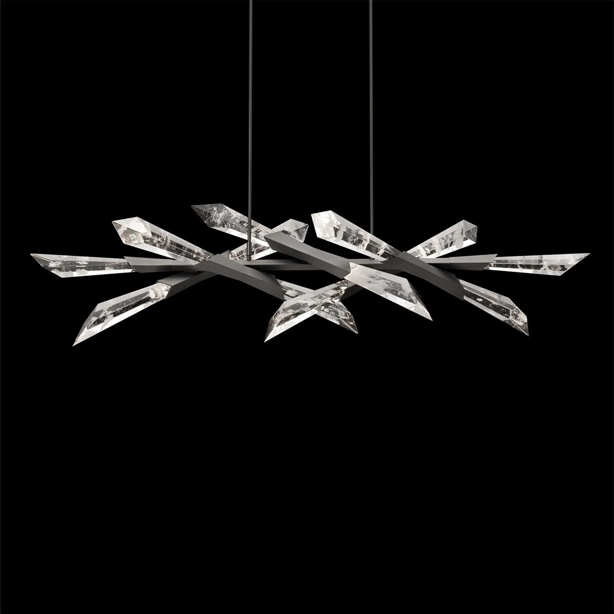 Solitude 59 1/2" Wide Antique Silver LED Island Chandelier - Image 1