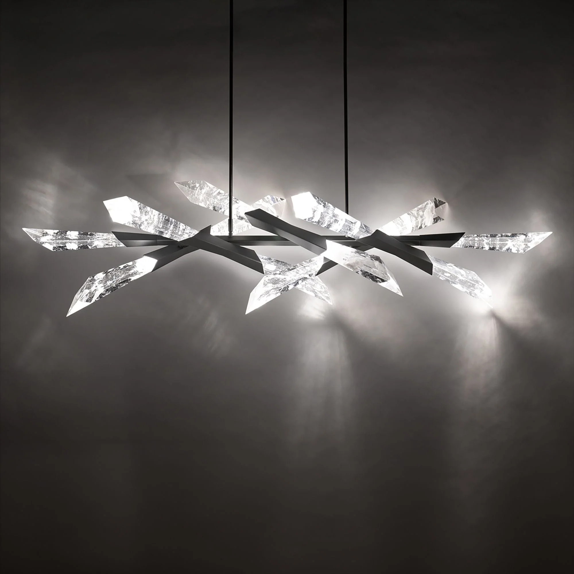 Solitude 59 1/2" Wide Antique Silver LED Island Chandelier - Image 3