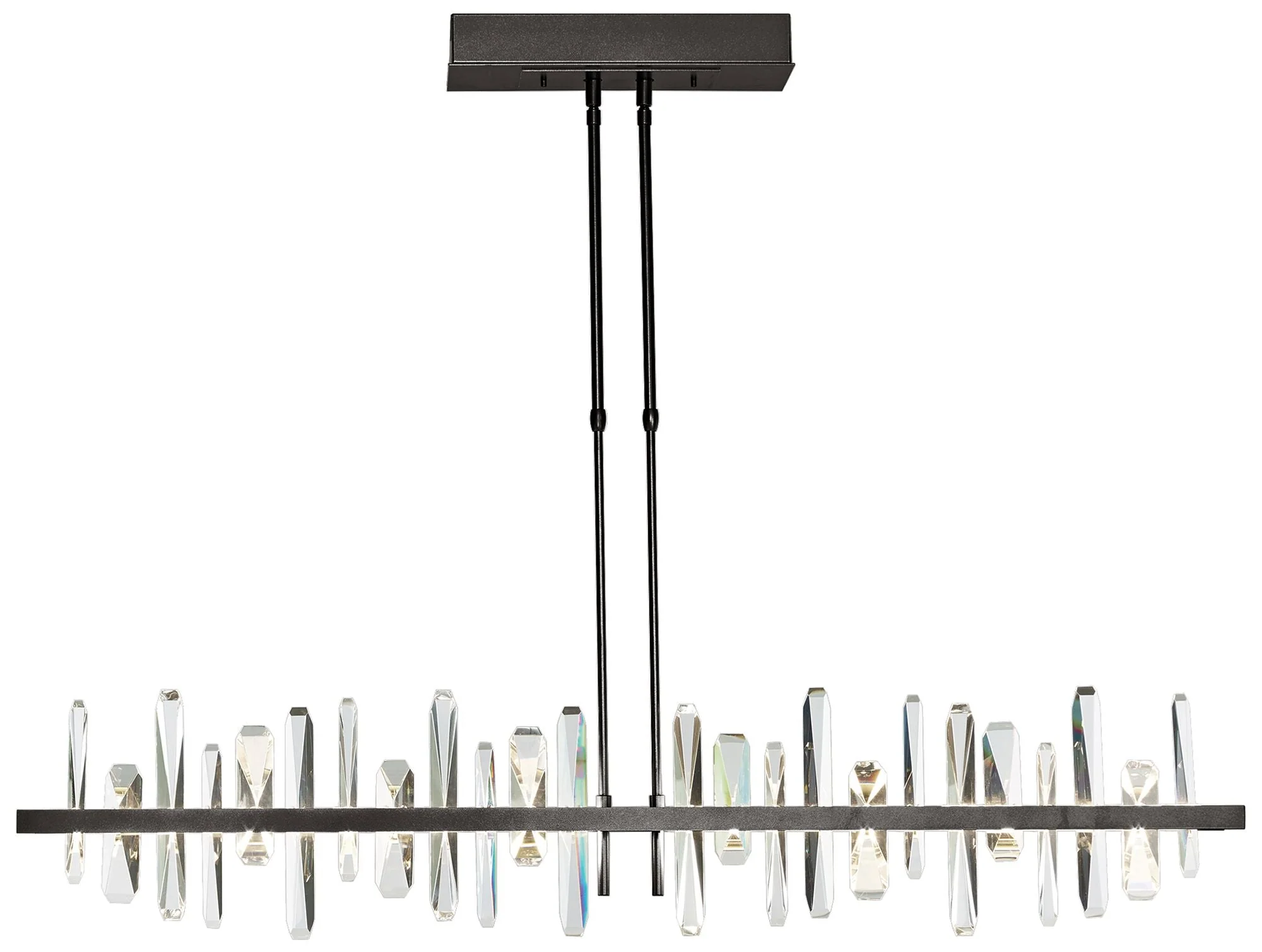 Solitude Large LED Pendant - Smoke - Crystal Accents - Standard Height - Image 1