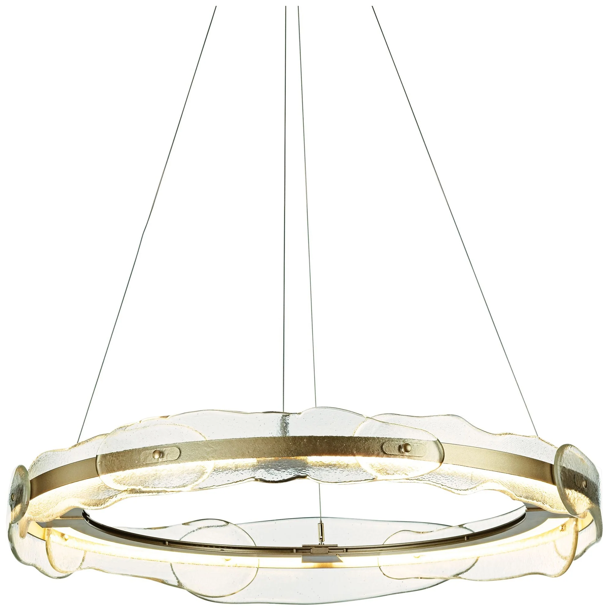 Solstice 35 3/4" Wide Soft Gold and Glass LED Pendant Light - Image 2