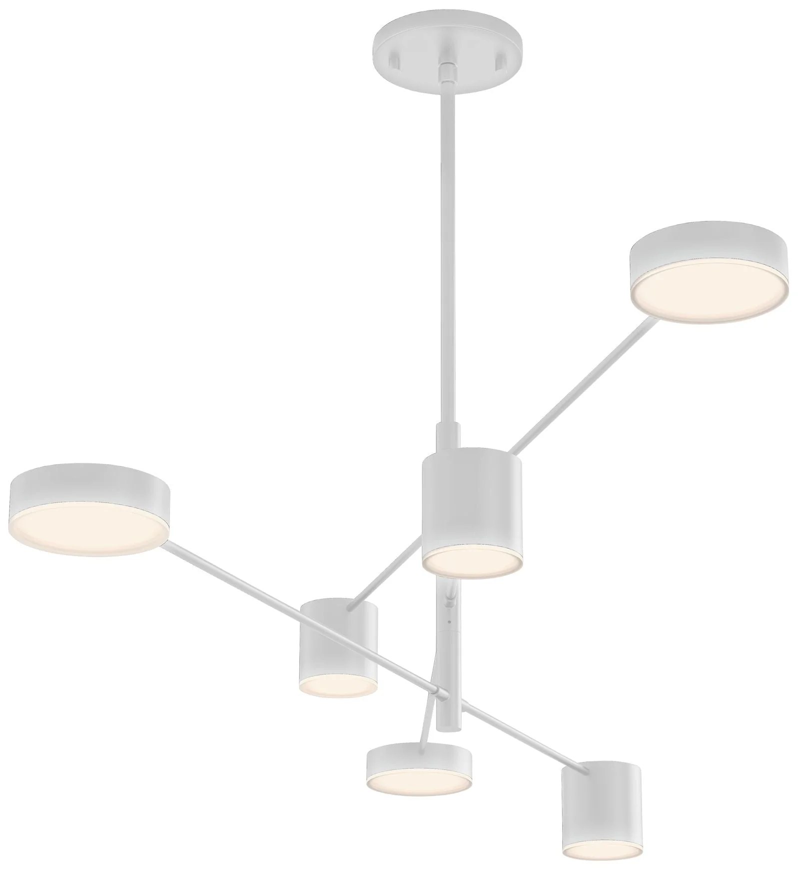 Sonneman Counterpoint 45"W Satin White 6-Light LED Pendant - Image 1