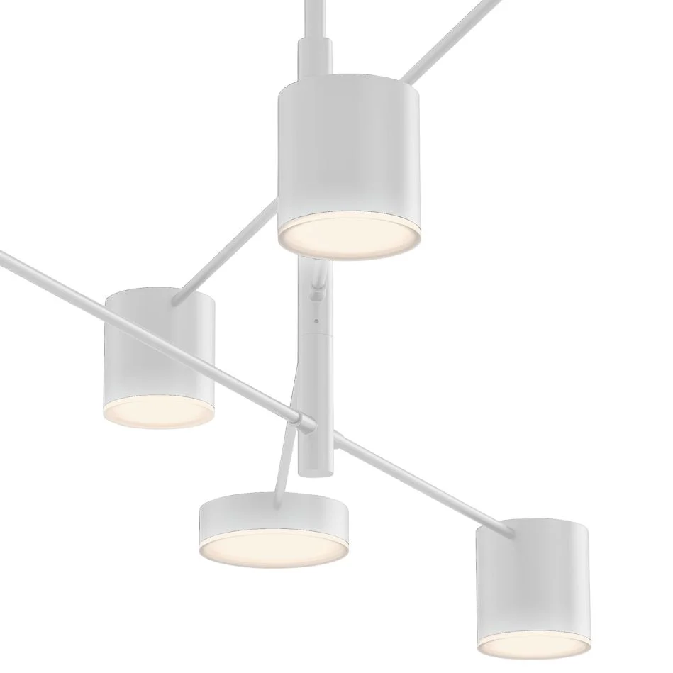 Sonneman Counterpoint 45"W Satin White 6-Light LED Pendant - Image 2