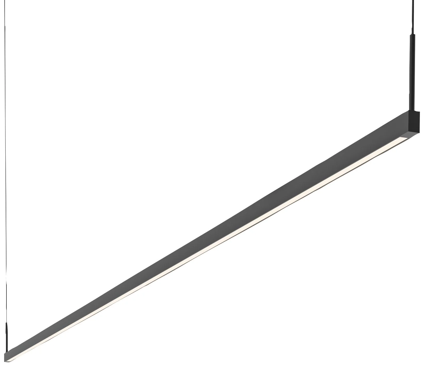 Sonneman Thin-Line 96" Wide Black 2-Sided LED Island Pendant - Image 1