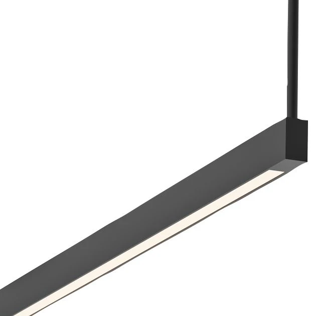 Sonneman Thin-Line 96" Wide Black 2-Sided LED Island Pendant - Image 2