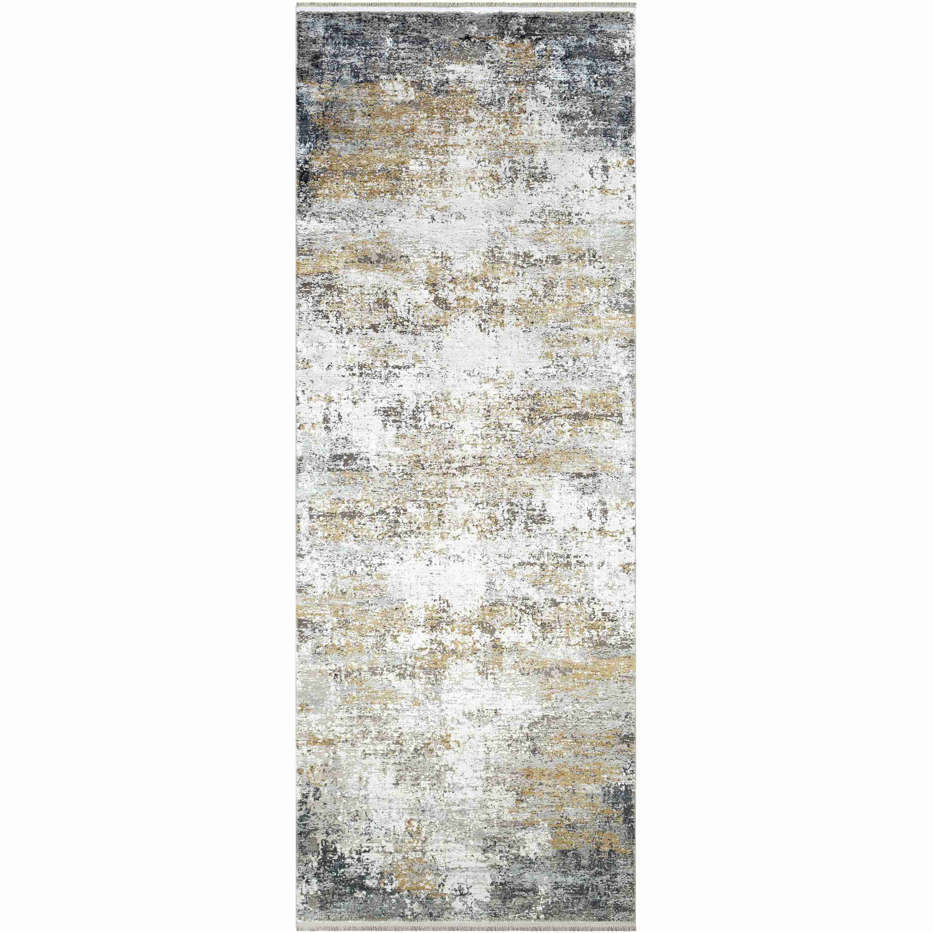 Surya Rugs Solar Collection Charcoal, Gray, Saffron & White Area Rug SOR-2302 - Image 2