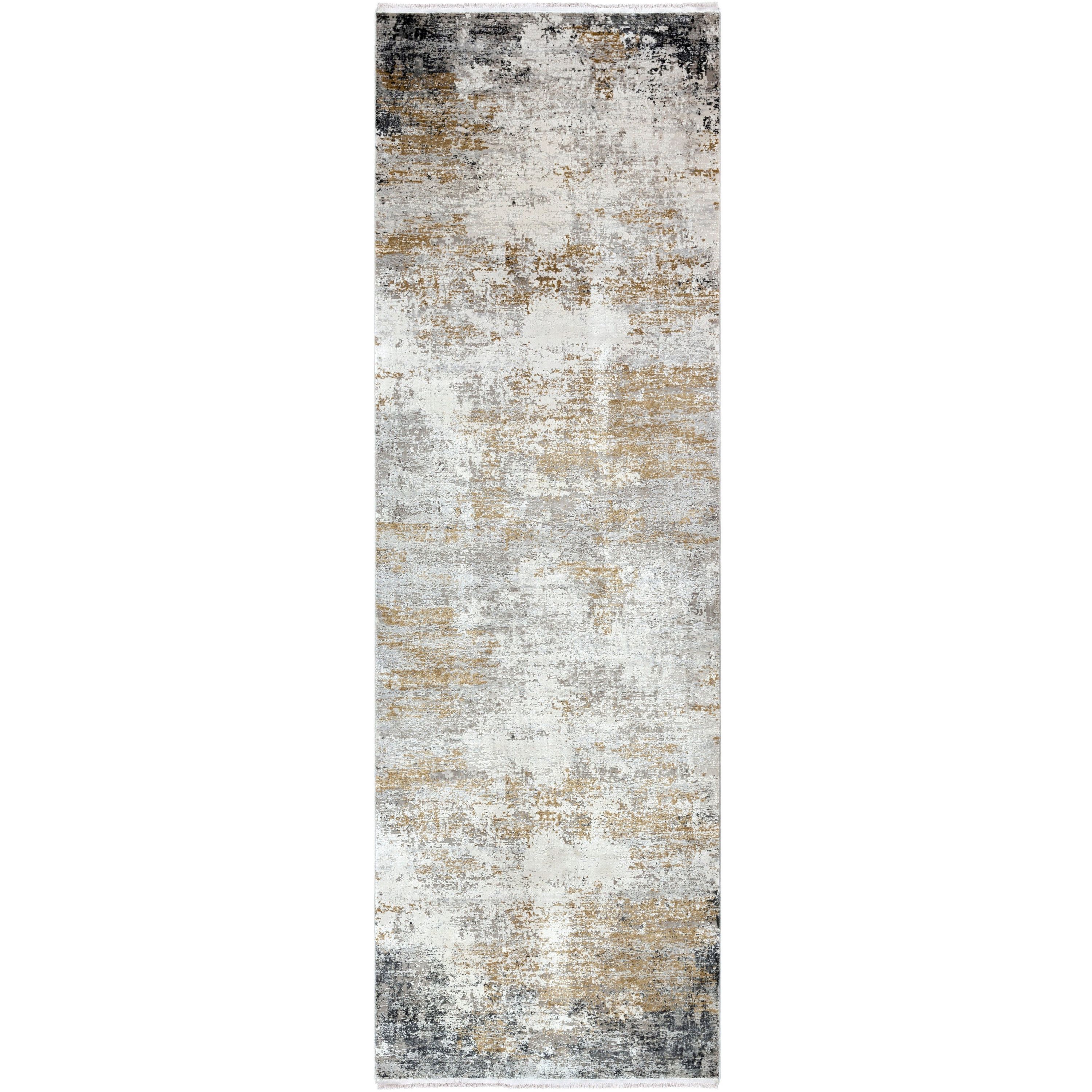 Surya Rugs Solar Collection Charcoal, Gray, Saffron & White Area Rug SOR-2302 - Image 3