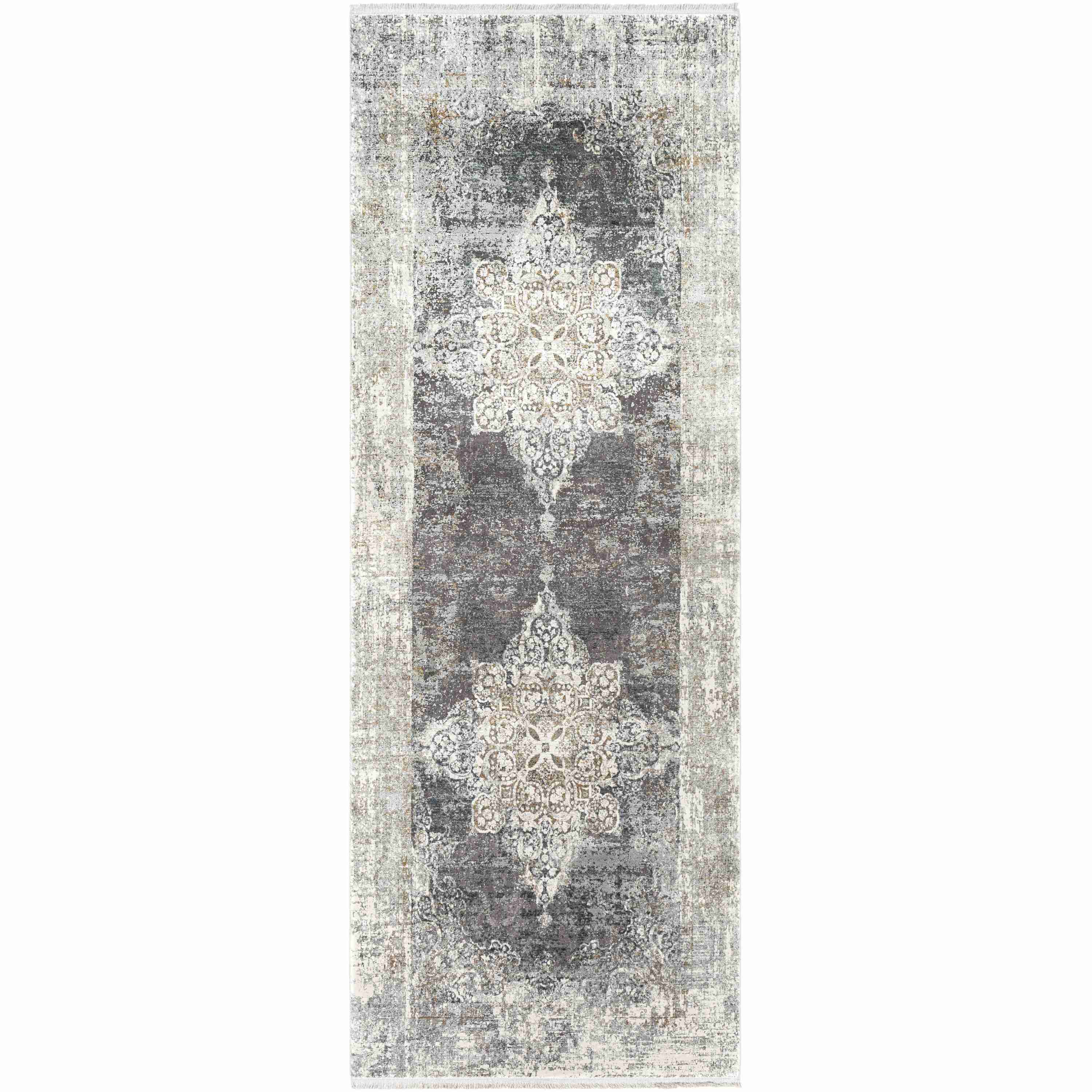 Surya Rugs Solar Collection Black, Gray, Charcoal, Saffron & White Area Rug SOR-2305 - Image 2