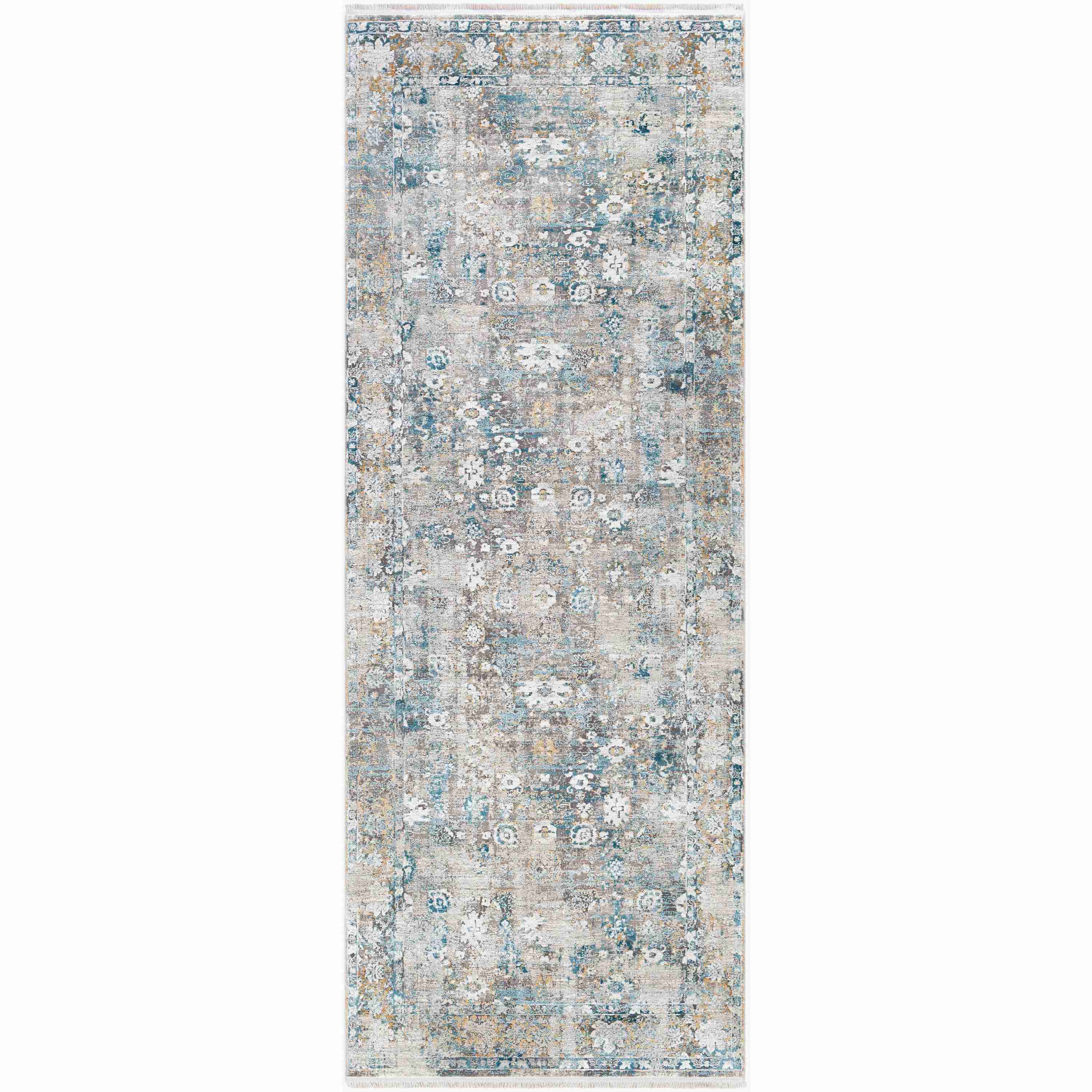 Surya Rugs Solar Collection Sky Blue, Dark Blue, Gray, Charcoal, White & Saffron Area Rug SOR-2307 - Image 2