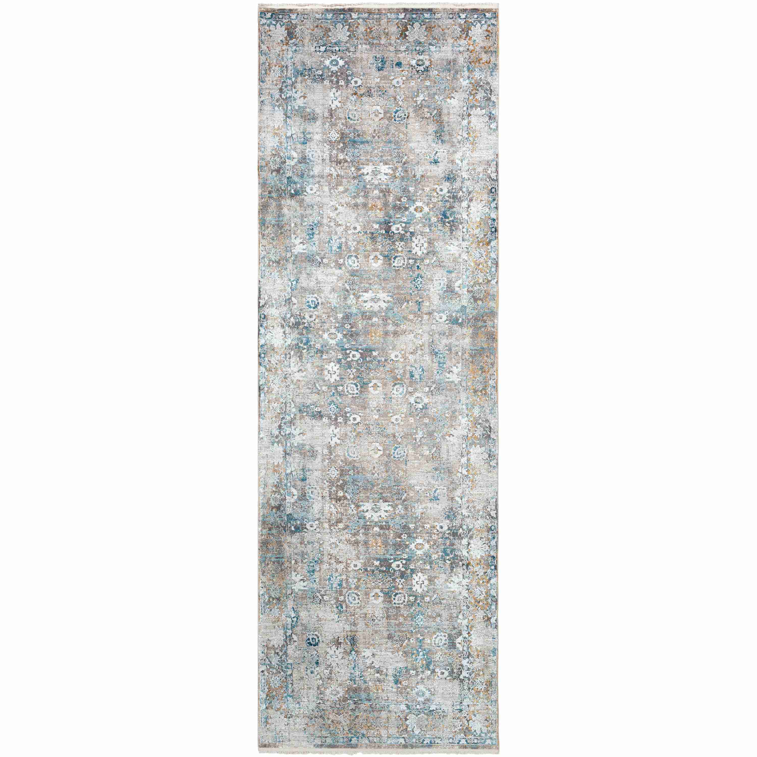 Surya Rugs Solar Collection Sky Blue, Dark Blue, Gray, Charcoal, White & Saffron Area Rug SOR-2307 - Image 3