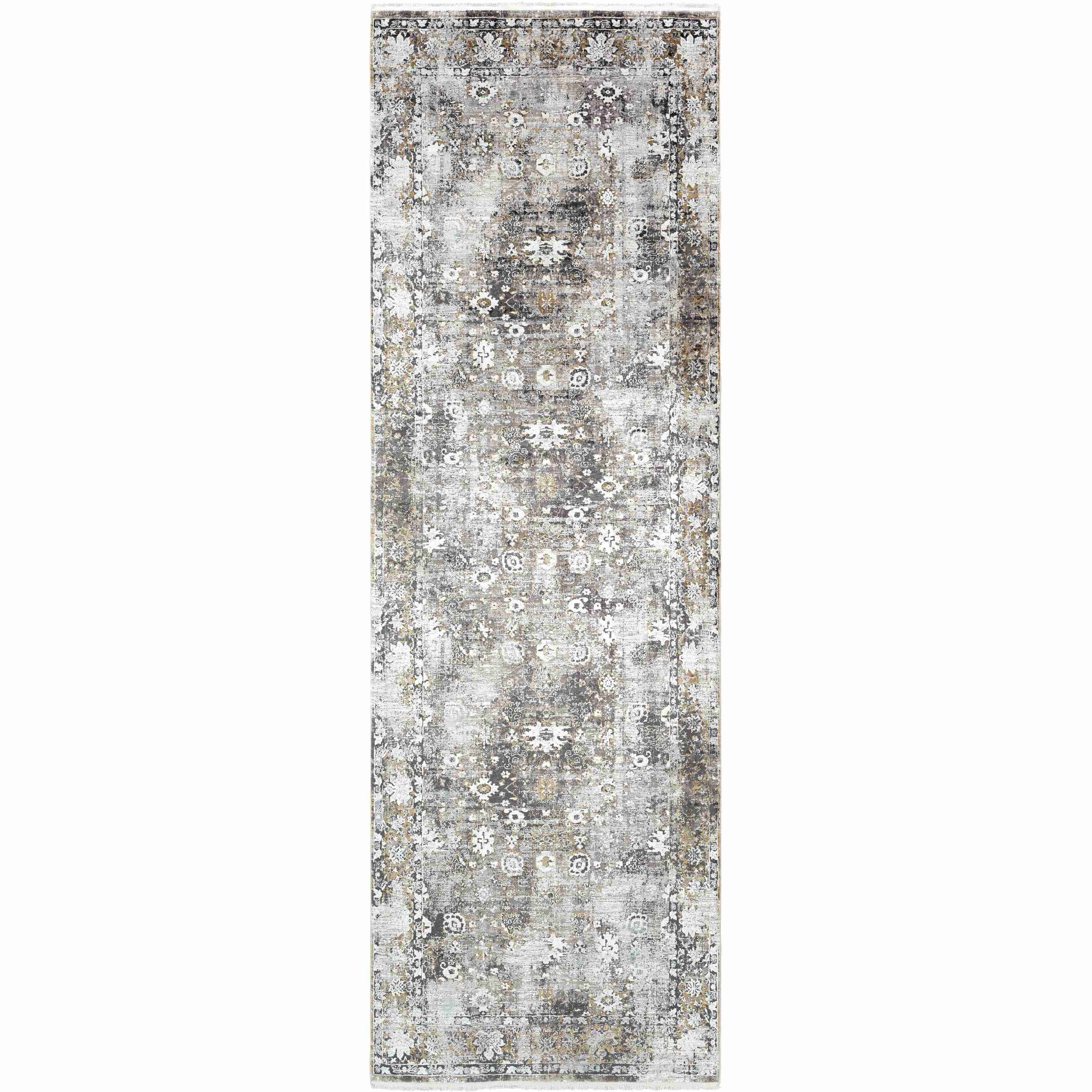 Surya Rugs Solar Collection Black, Gray, Charcoal, Saffron, White & Light Gray Area Rug SOR-2308 - Image 3