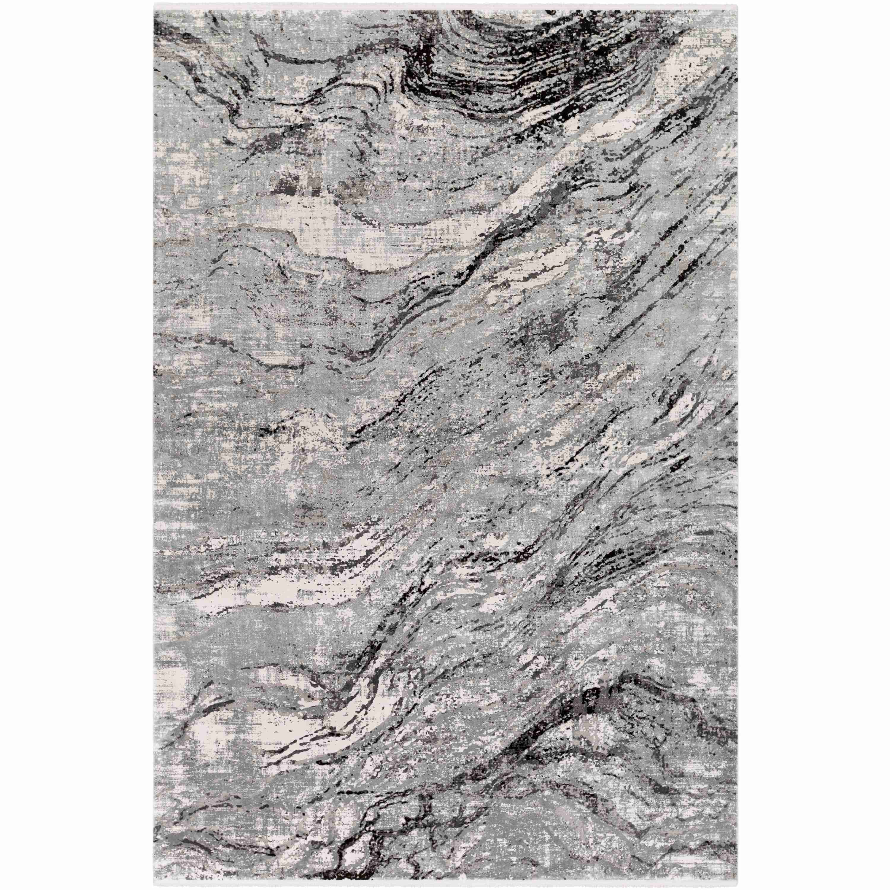 Surya Rugs Solar Collection Charcoal, Gray, Light Gray & Black Area Rug SOR-2309 - Image 2
