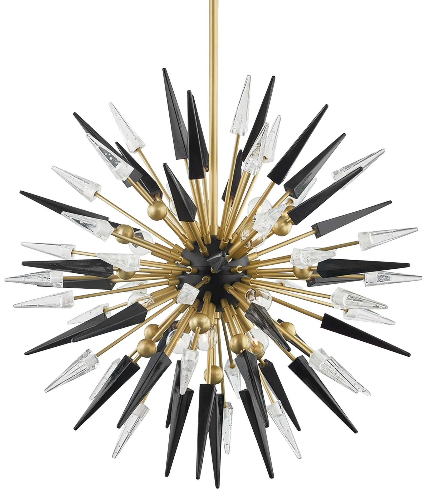 Sparta 32" Wide Aged Brass 12-Light Sputnik Chandelier - Image 2