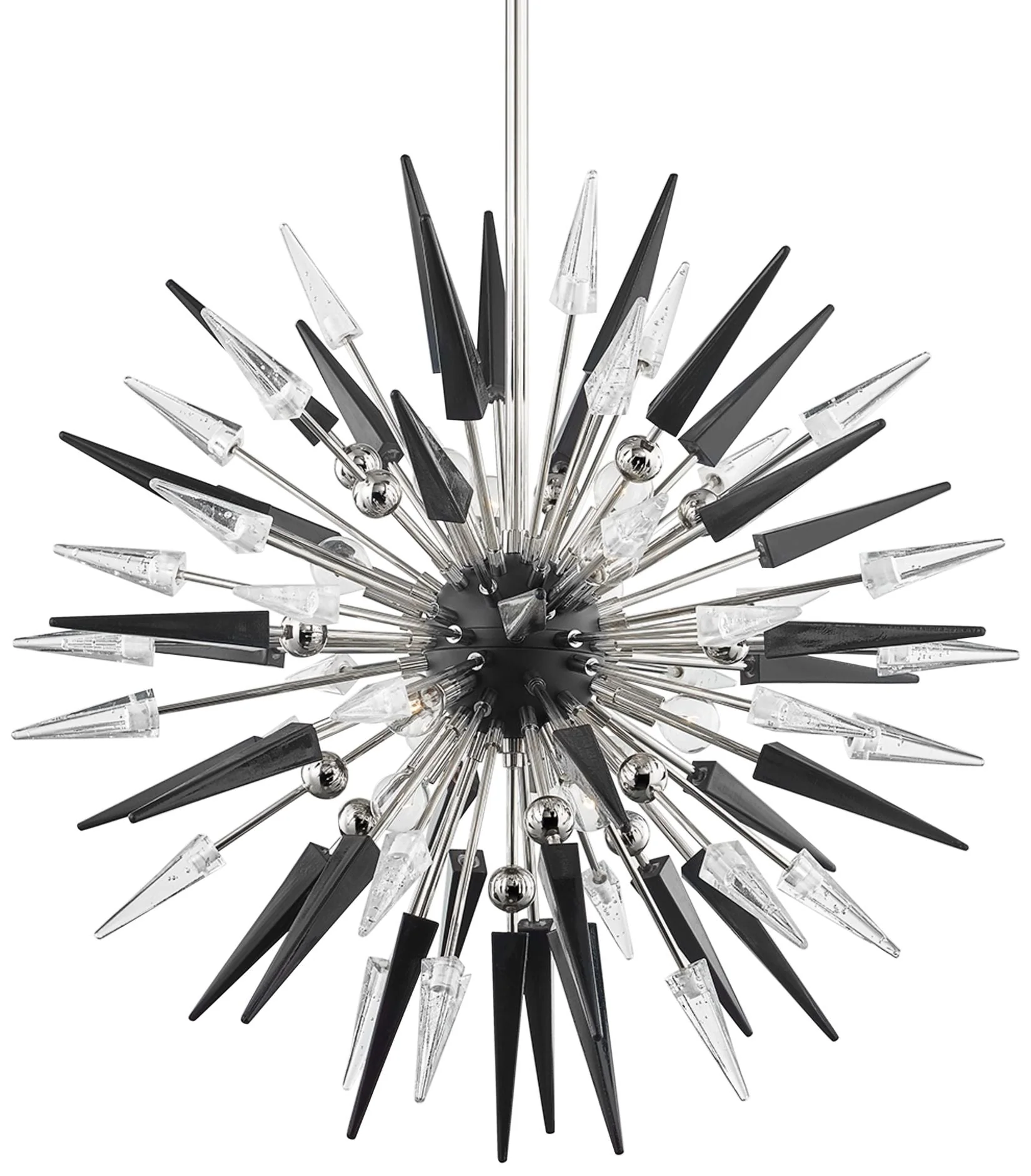 Sparta 32" Wide Polished Nickel 12-Light Sputnik Chandelier - Image 2