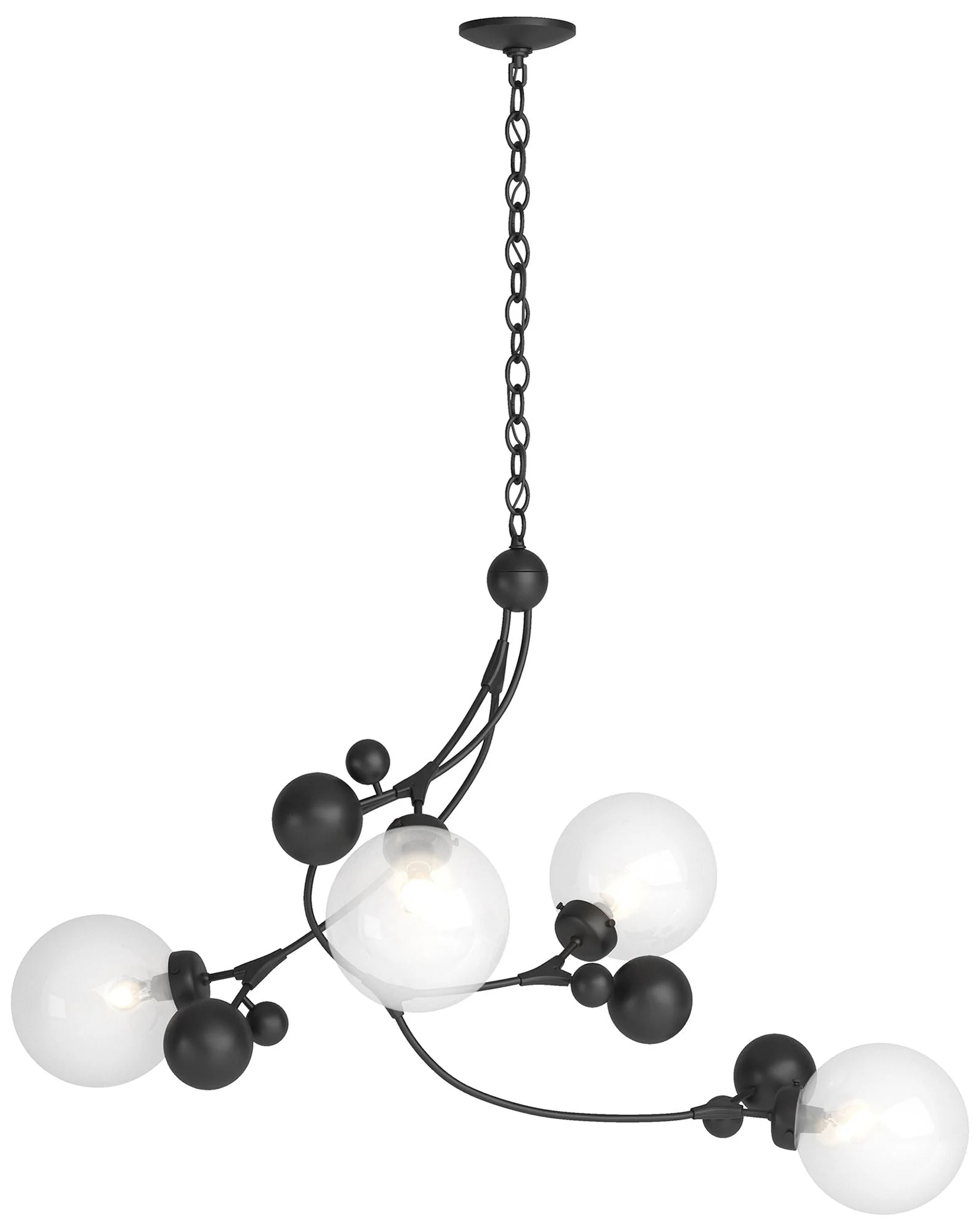 Sprig Pendant - Black Finish - Opaline - Image 1