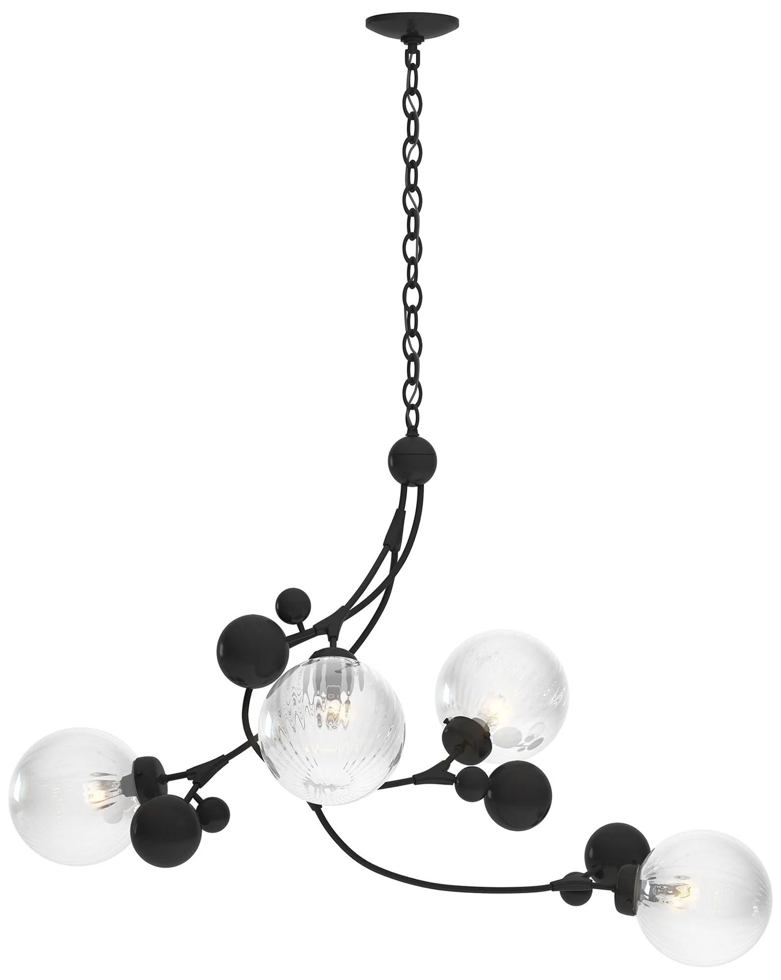 Sprig Pendant - Black Finish - Water Glass - Image 1