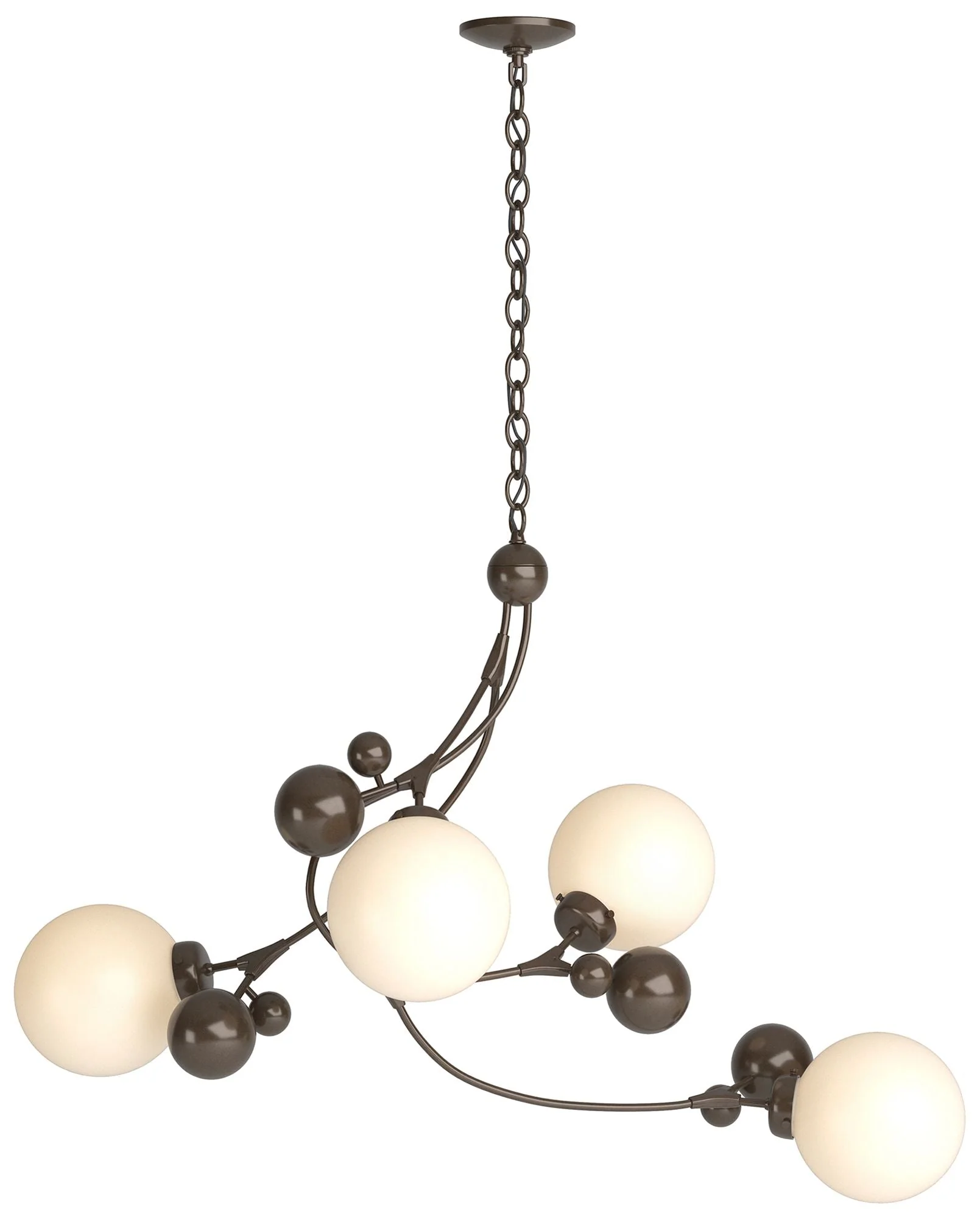 Sprig Pendant - Bronze Finish - Opal Glass - Image 1