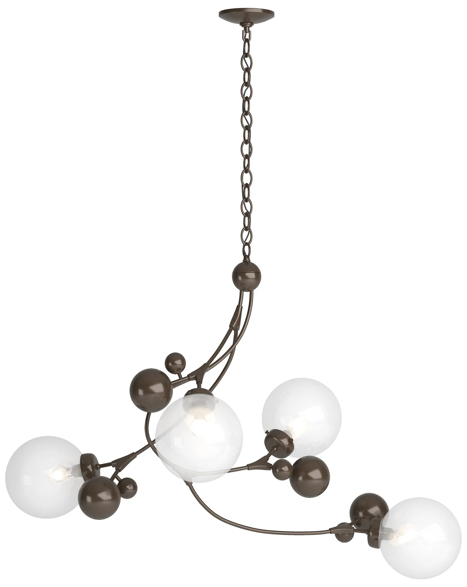 Sprig Pendant - Bronze Finish - Opaline - Image 1