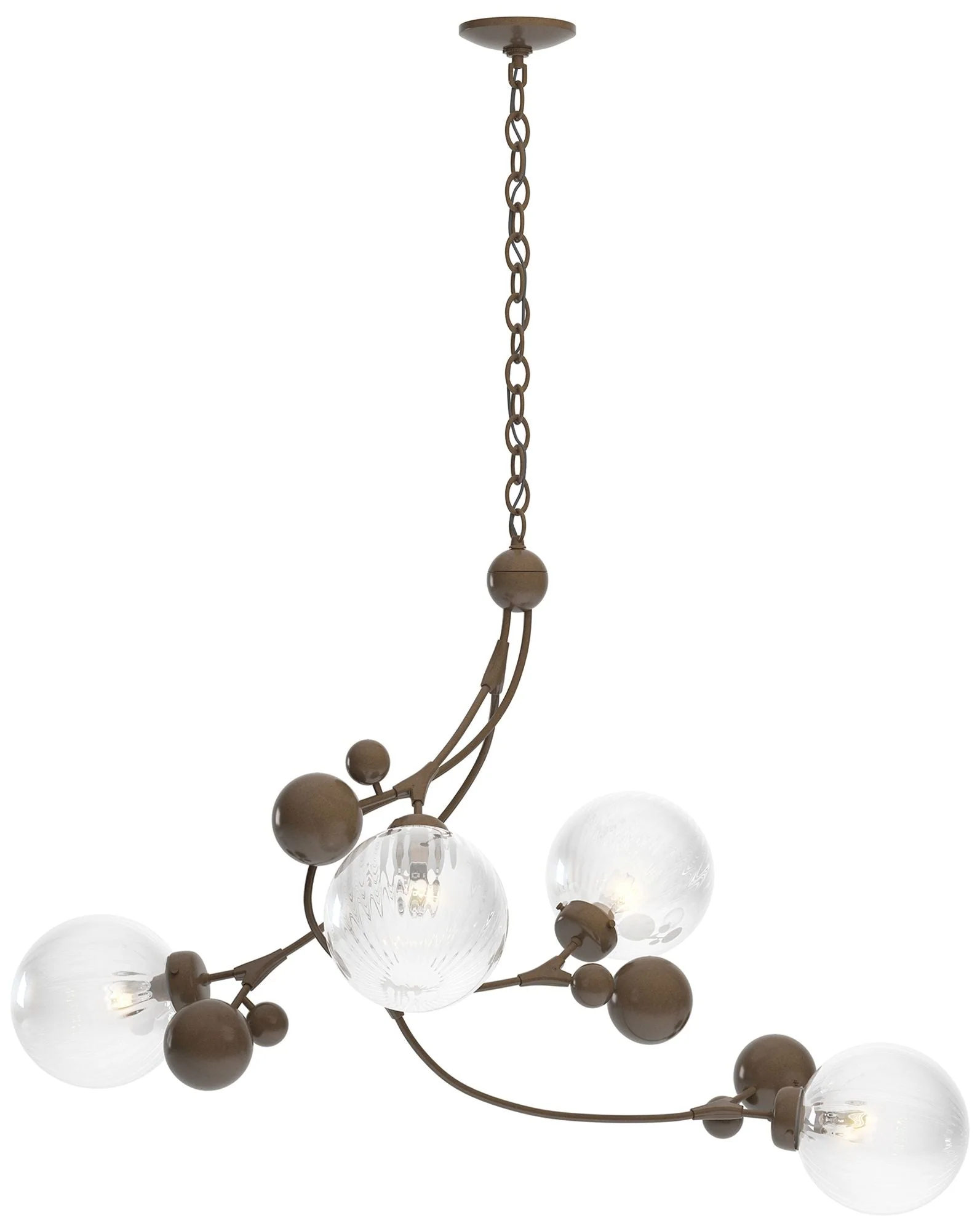 Sprig Pendant - Bronze Finish - Water Glass - Image 1