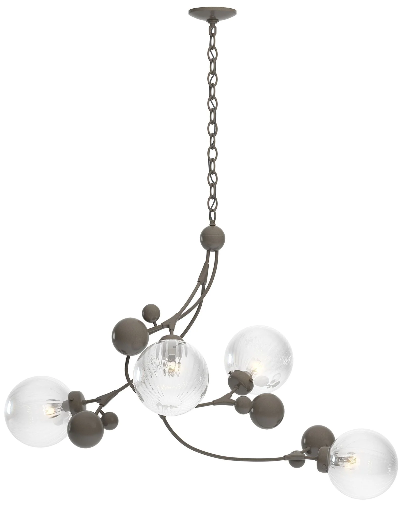 Sprig Pendant - Dark Smoke Finish - Water Glass - Image 1