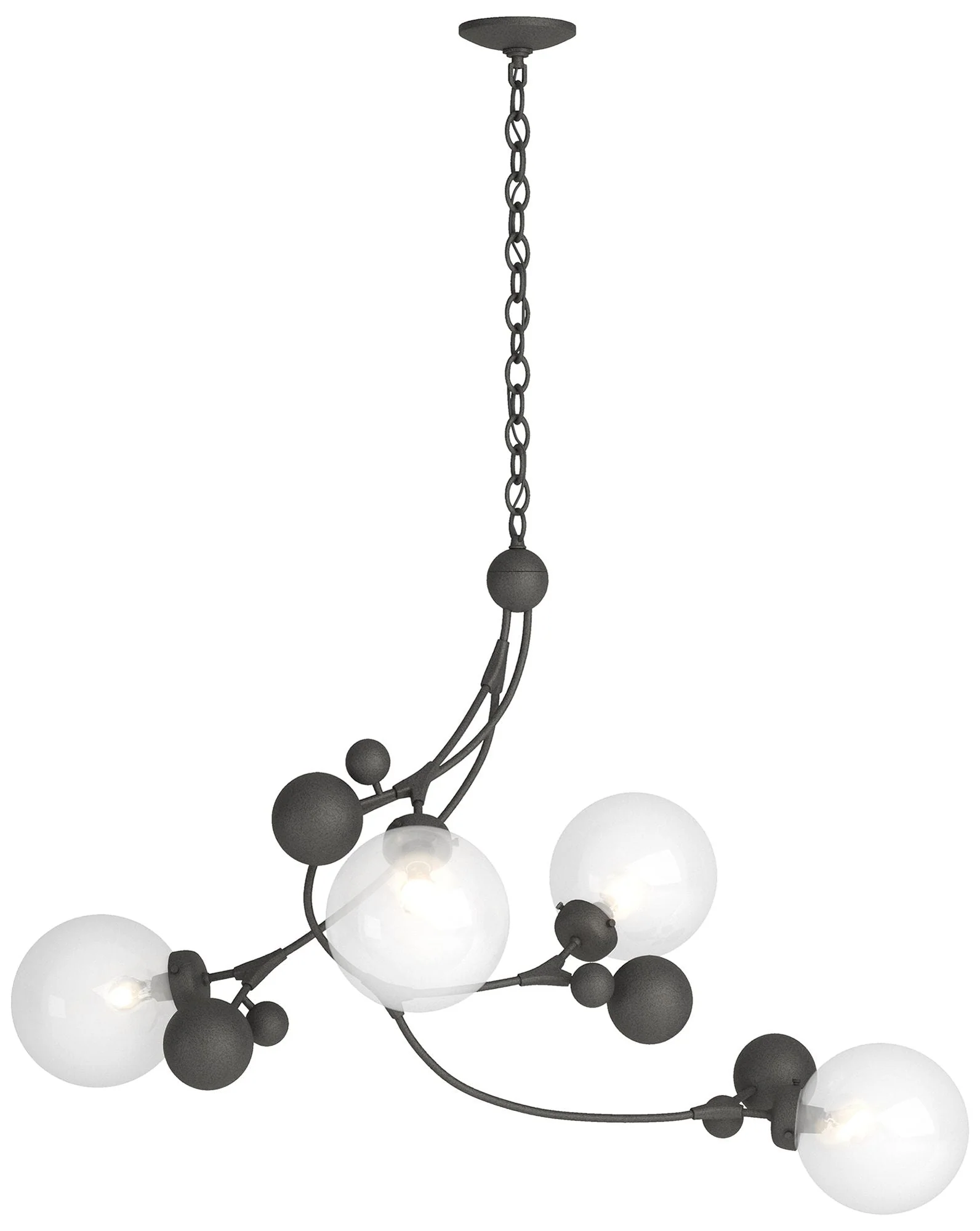 Sprig Pendant - Natural Iron Finish - Opaline - Image 1