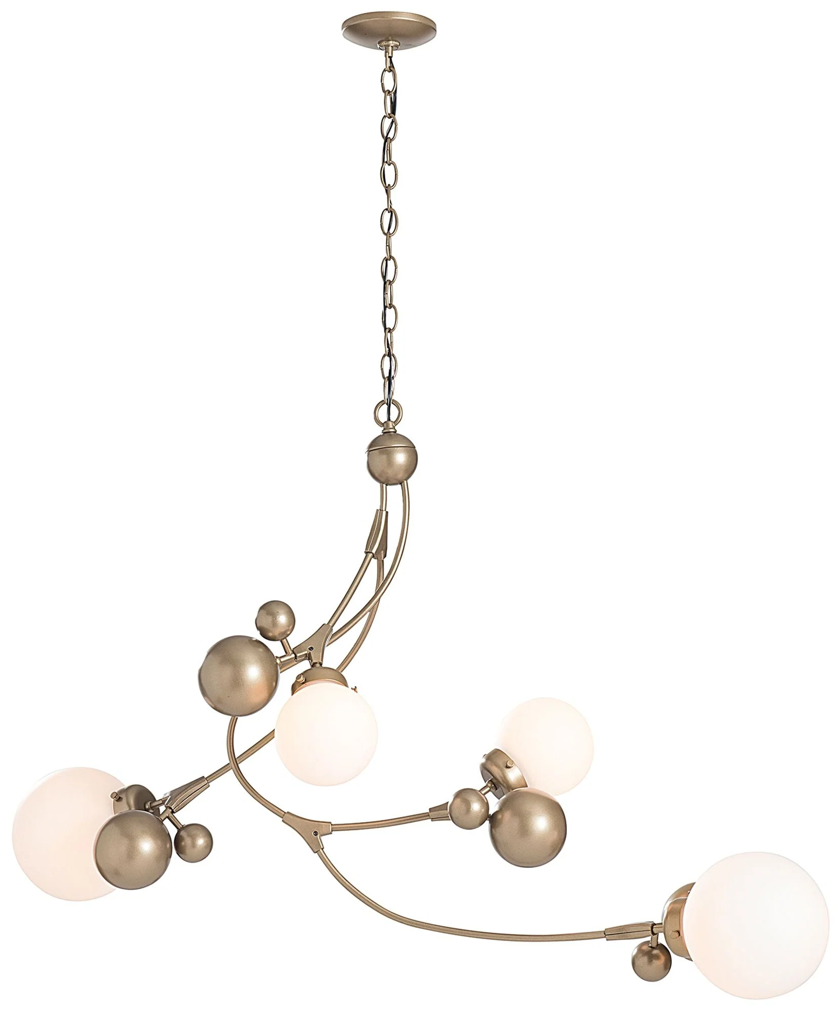 Sprig Pendant - Soft Gold Finish - Opal Glass - Image 1