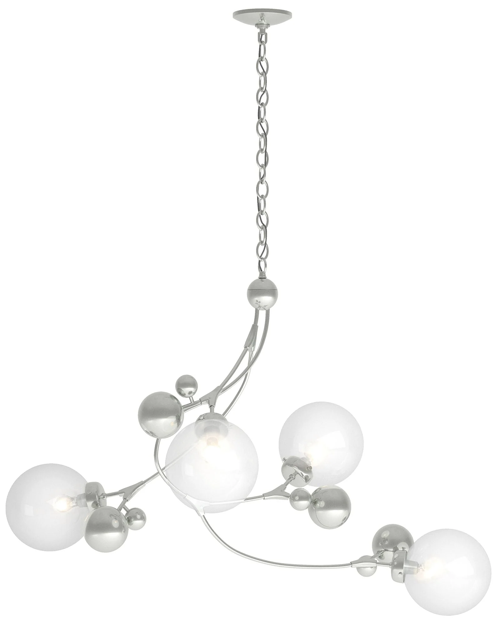 Sprig Pendant - Sterling Finish - Opaline - Image 1