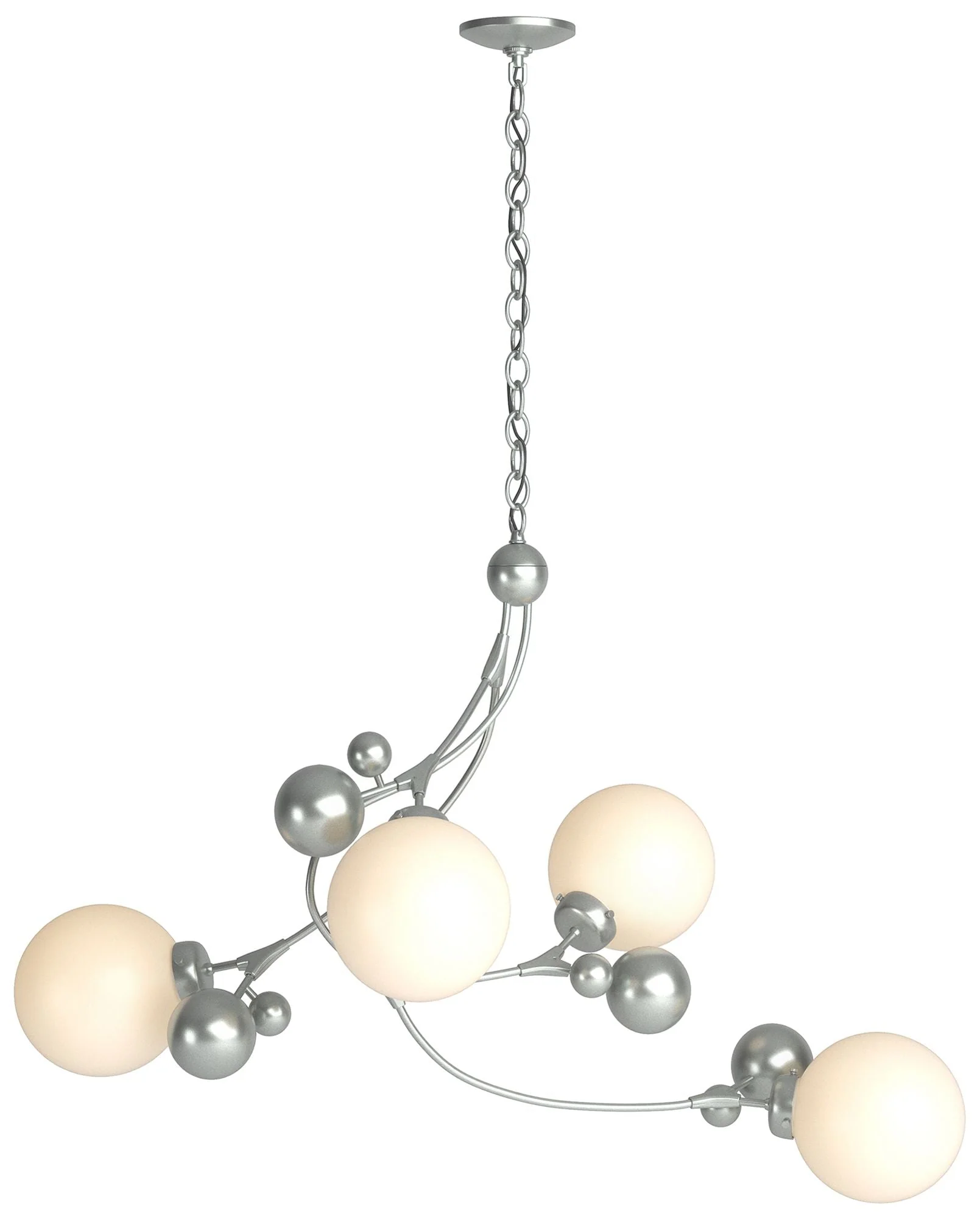 Sprig Pendant - Vintage Platinum Finish - Opal Glass - Image 1