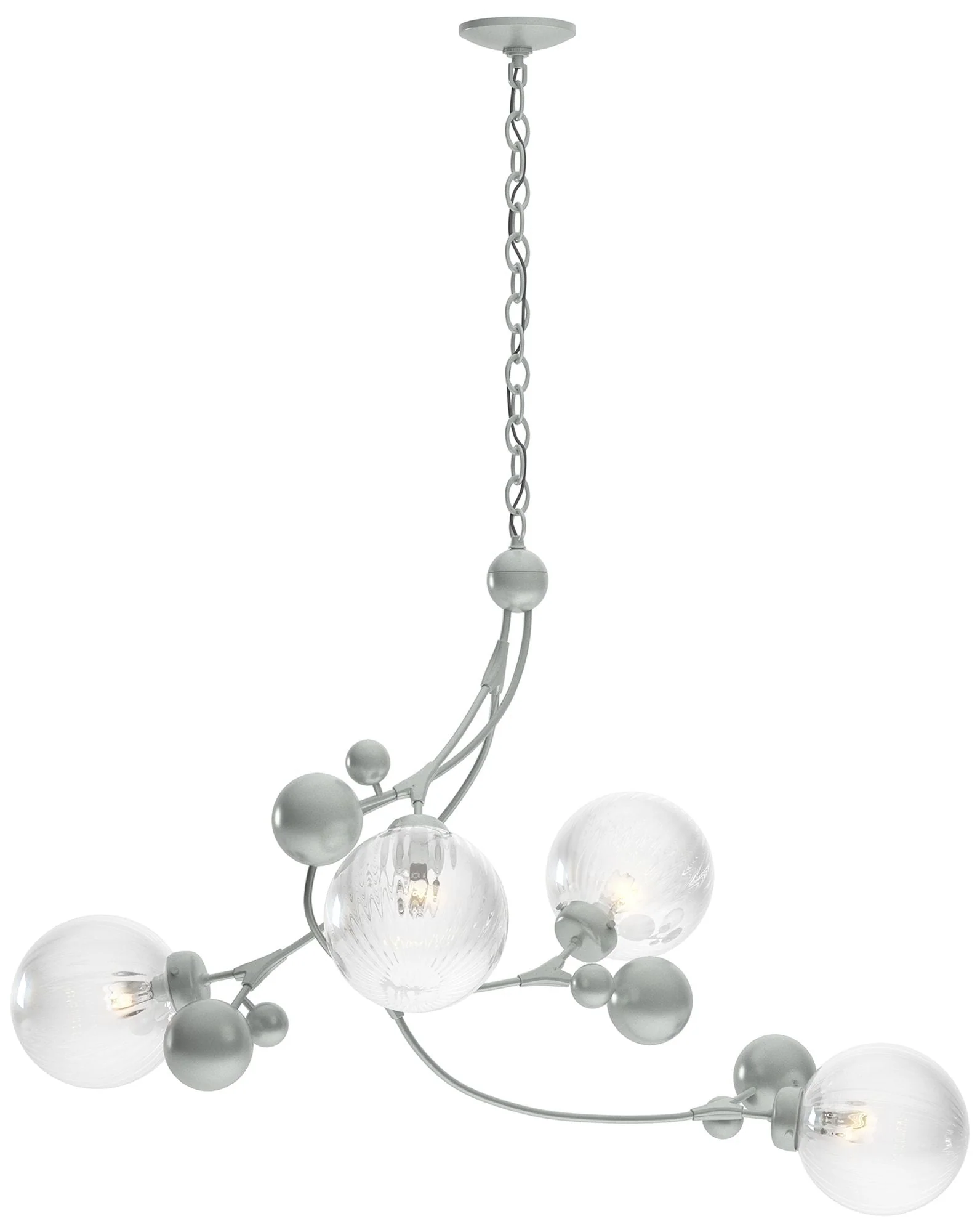 Sprig Pendant - Vintage Platinum Finish - Water Glass - Image 1