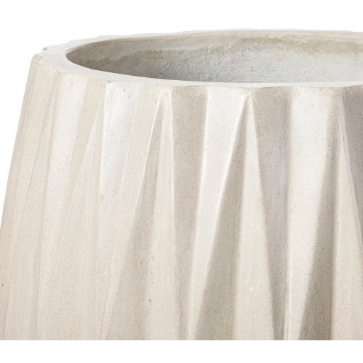 Surya Seastone Collection Modern Set of 2 Brushed Matte Gray Concrete Outdoor Floor Vases SST-011 - Image 3