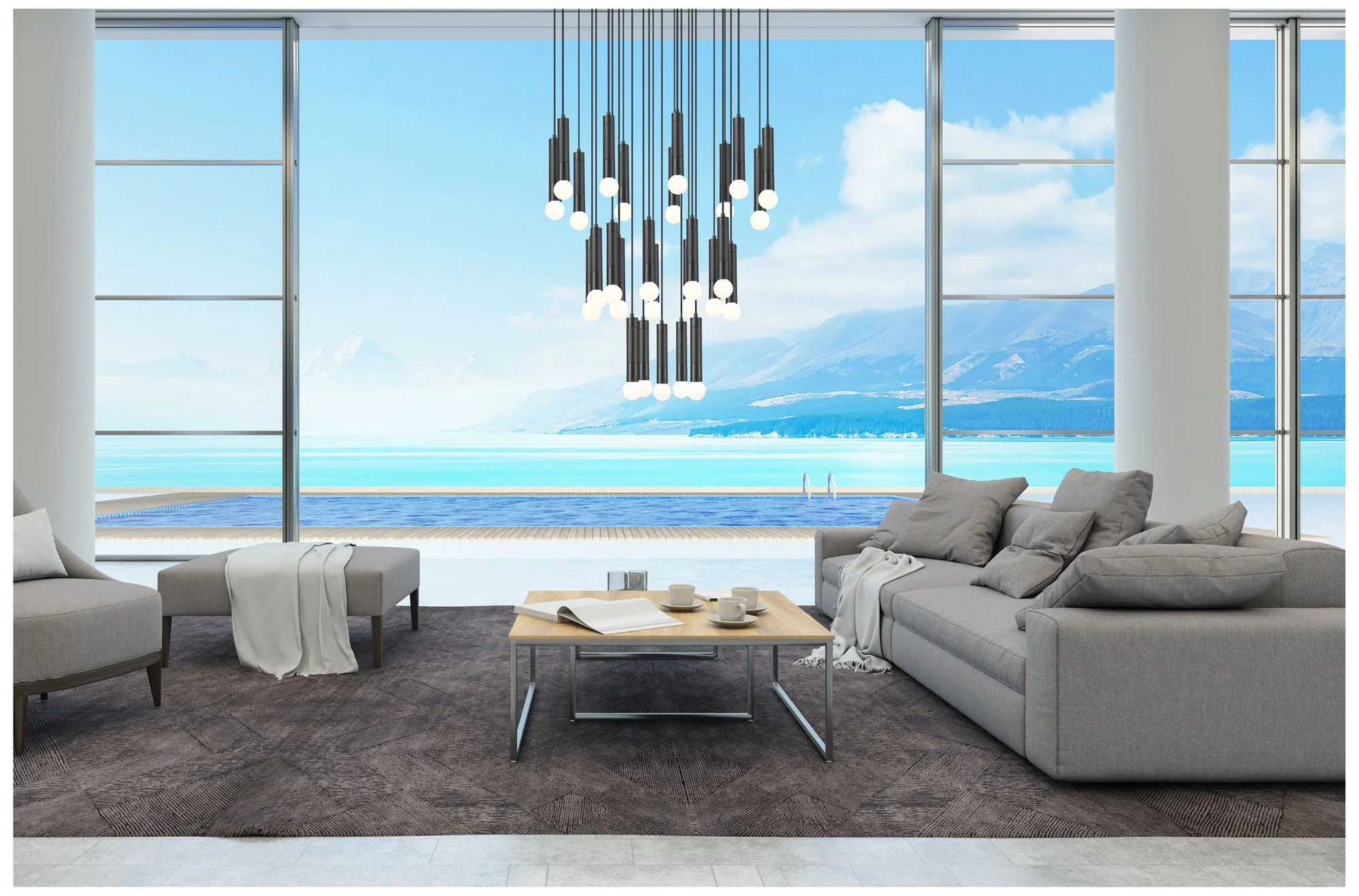Stari by Z-Lite Matte Black 27 Light Chandelier - Image 2