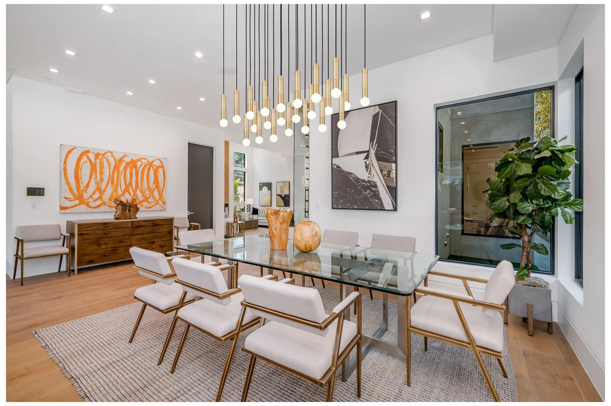 Stari by Z-Lite Modern Gold 23 Light Linear Chandelier - Image 3