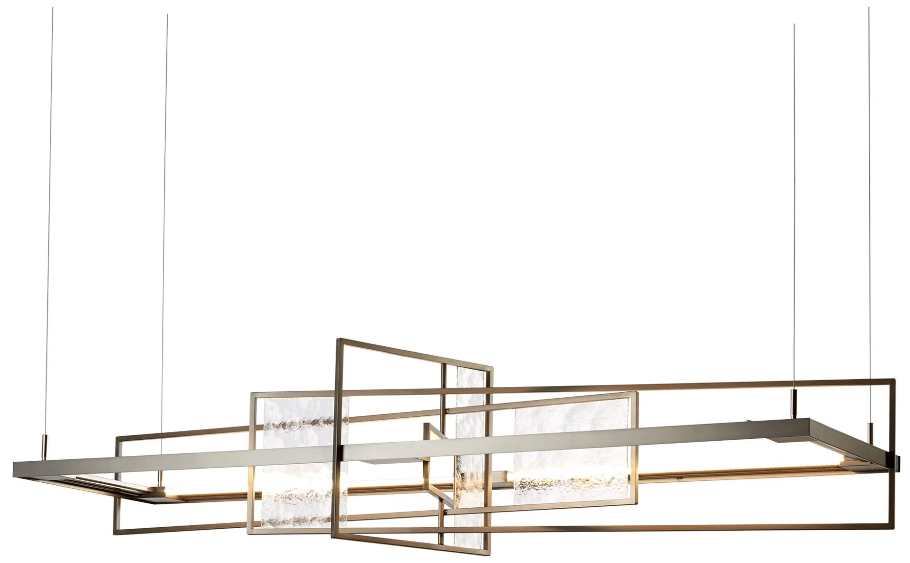 Summer LED Pendant - Dark Smoke Finish - Aqualite Accents - Standard Height - Image 1
