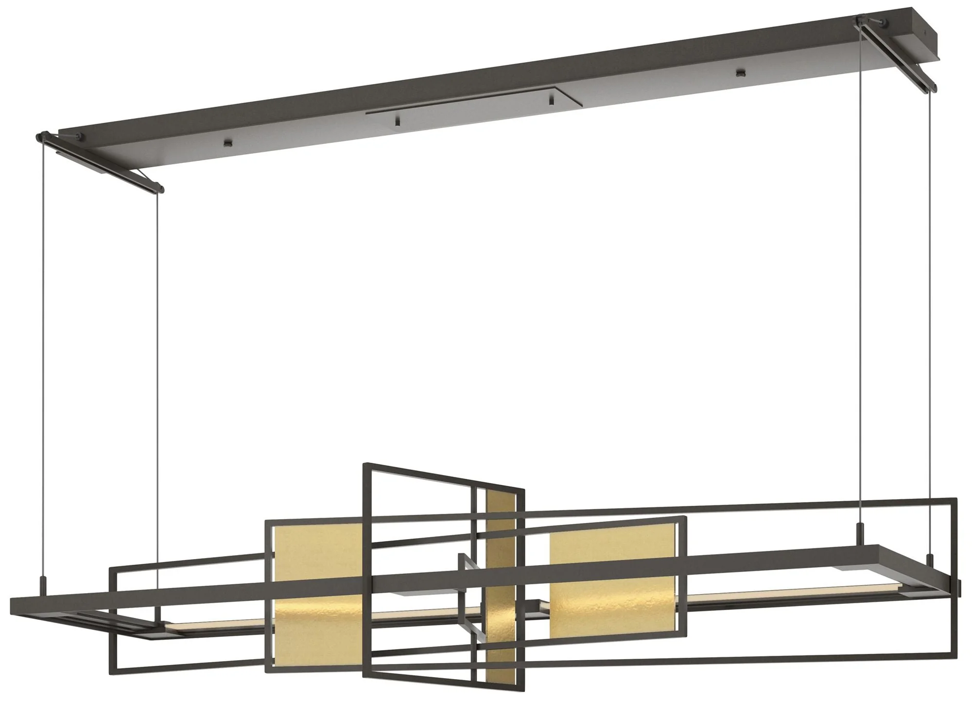 Summer LED Pendant - Dark Smoke - Modern Brass - Image 1
