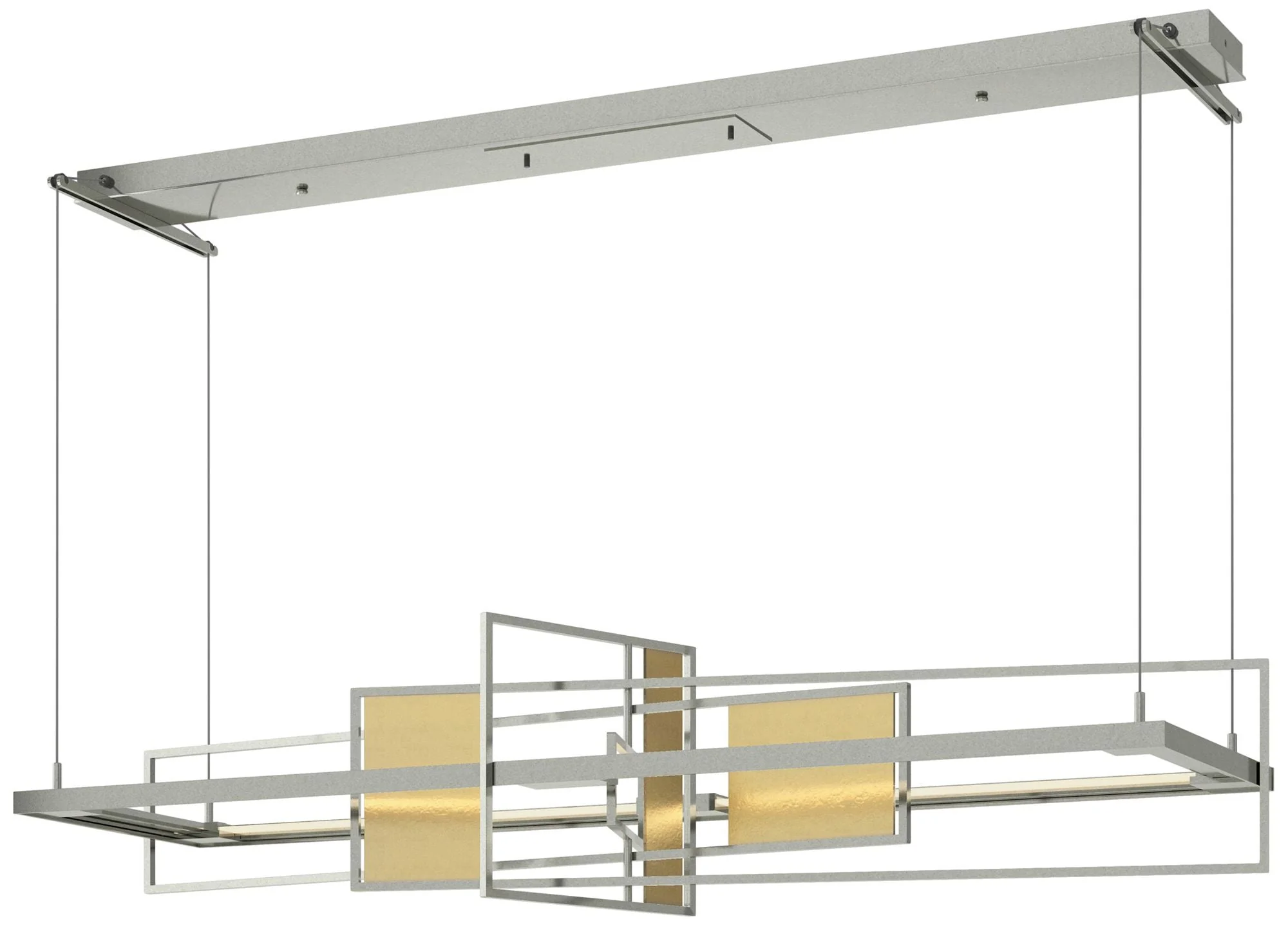 Summer LED Pendant – Sterling – Modern Brass