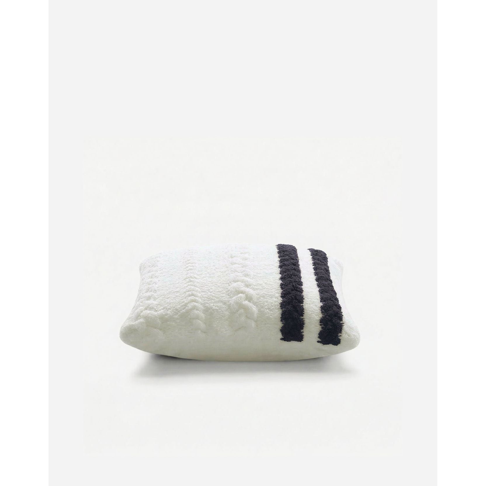 Sunday Citizen Snug Braided Throw Pillow with Stripe in Off White-Midnight ~ 20 x 20 - Image 2