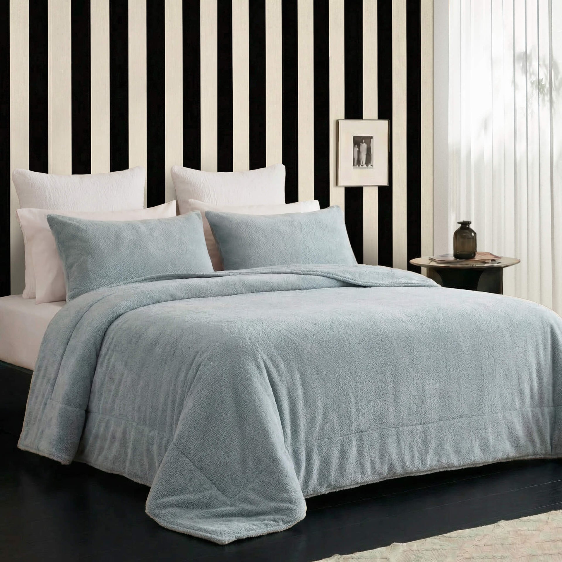 Sunday Citizen Snug Sham Set in Misty Blue ~ Available in King and Standard Sizes - Image 3