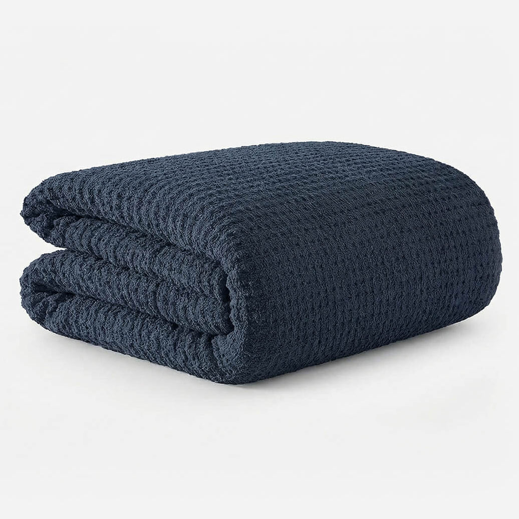 Sunday Citizen Waffle Comforter in Midnight ~ Available in King/Cal King and Full/Queen Sizes