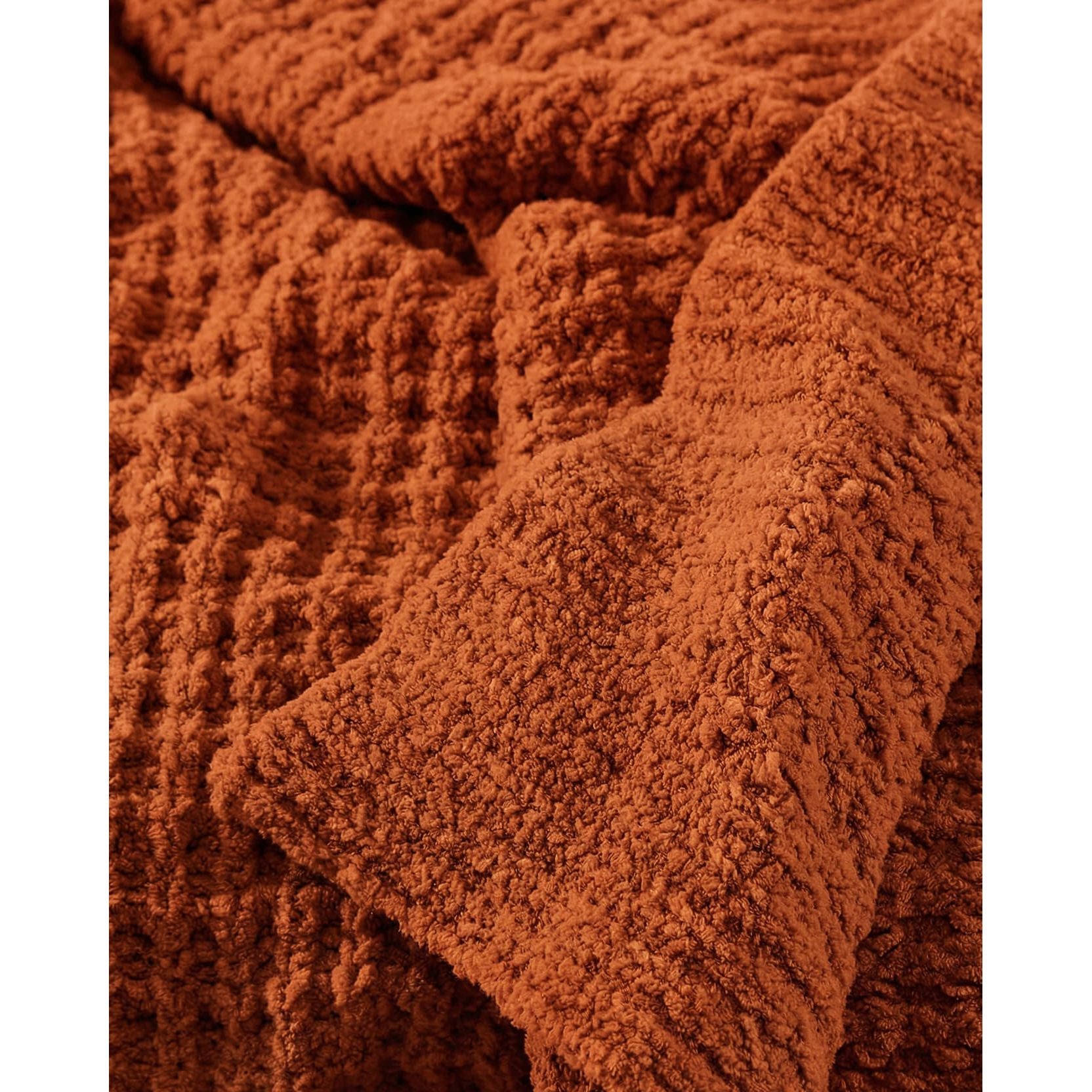 Sunday Citizen Waffle Lightweight Throw in Cinnamon Stick ~ 75 x 52 - Image 2