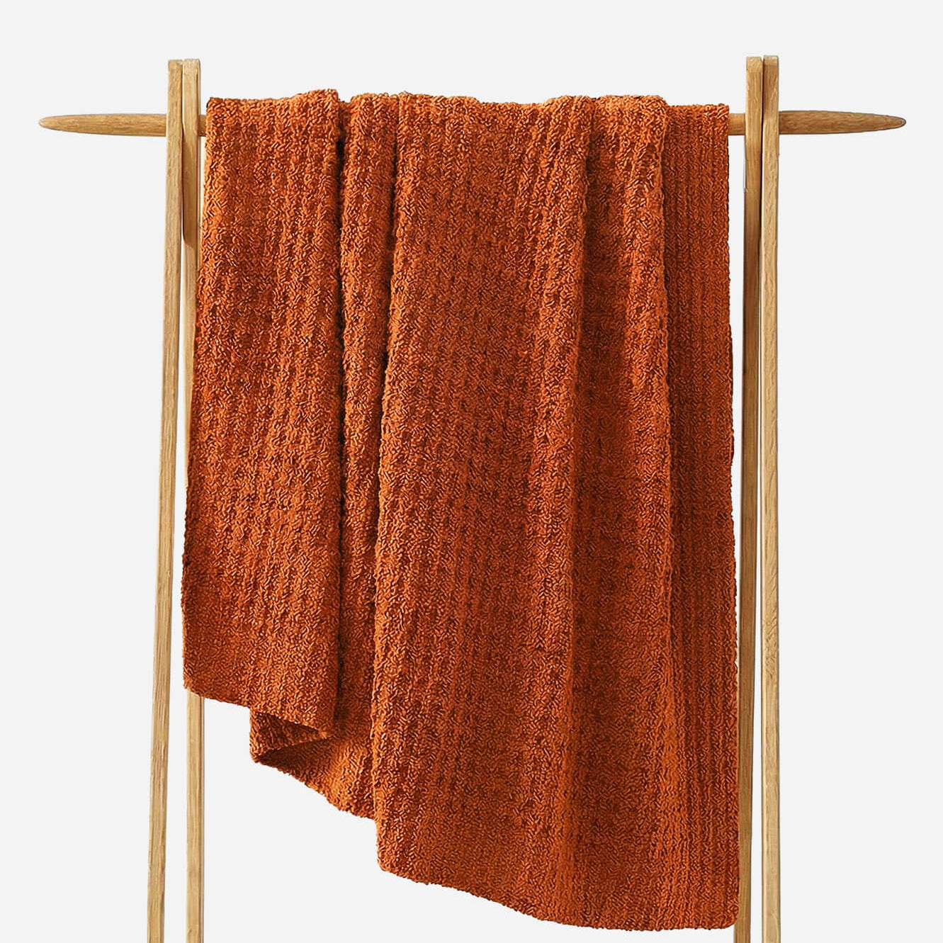 Sunday Citizen Waffle Lightweight Throw in Cinnamon Stick ~ 75 x 52 - Image 1